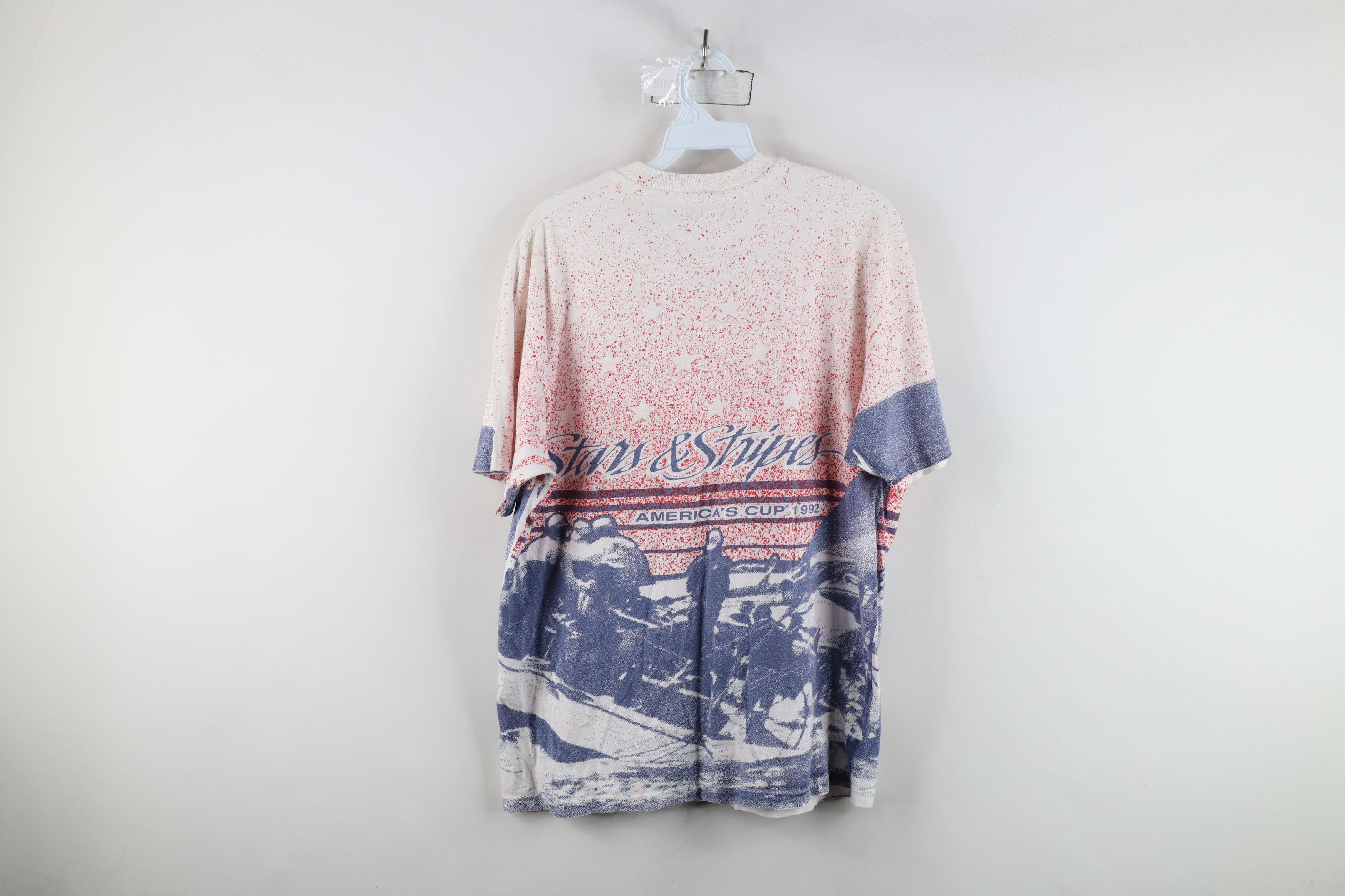 Vintage Vintage 90s Print Americas Cup Sailing Boat Race T-Shirt USA Size US L / EU 52-54 / 3 - 11 Thumbnail