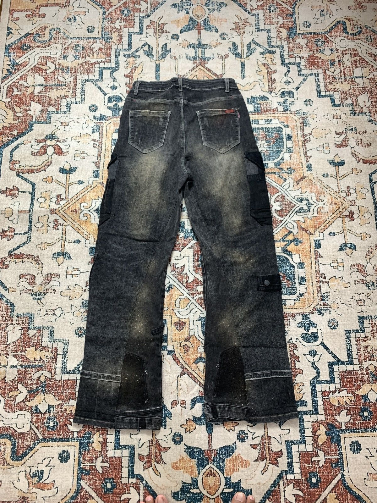 Other Spider Cargo Black Vertigo Trouser Flared Pants Rework Size US 30 / EU 46 - 6 Thumbnail