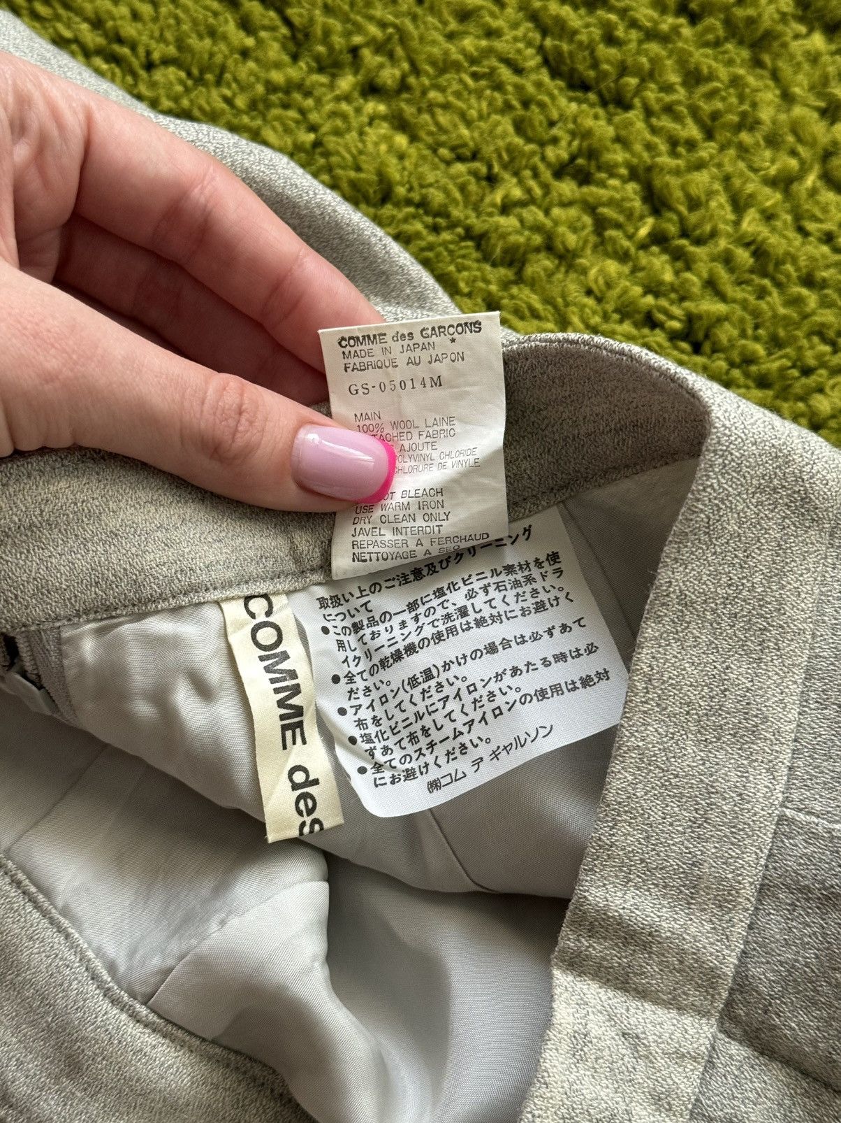 Comme des Garcons × Japanese Brand Comme des Garçons CDG S/S 1991 archive vintage wool skirt Size 27" / US 4 / IT 40 - 4 Thumbnail