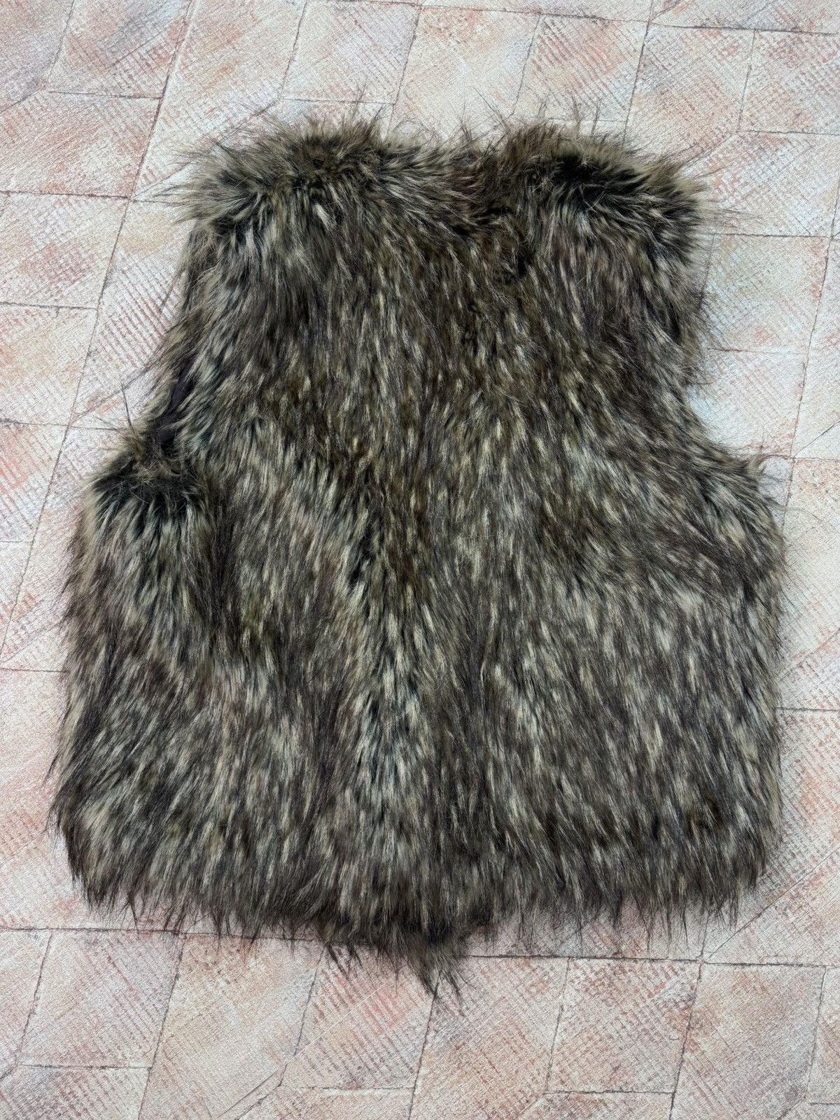 Other Avant Garde Faux Fur Vest Jacket Oversized Brown Size XL / US 12-14 / IT 48-50 - 13 Thumbnail