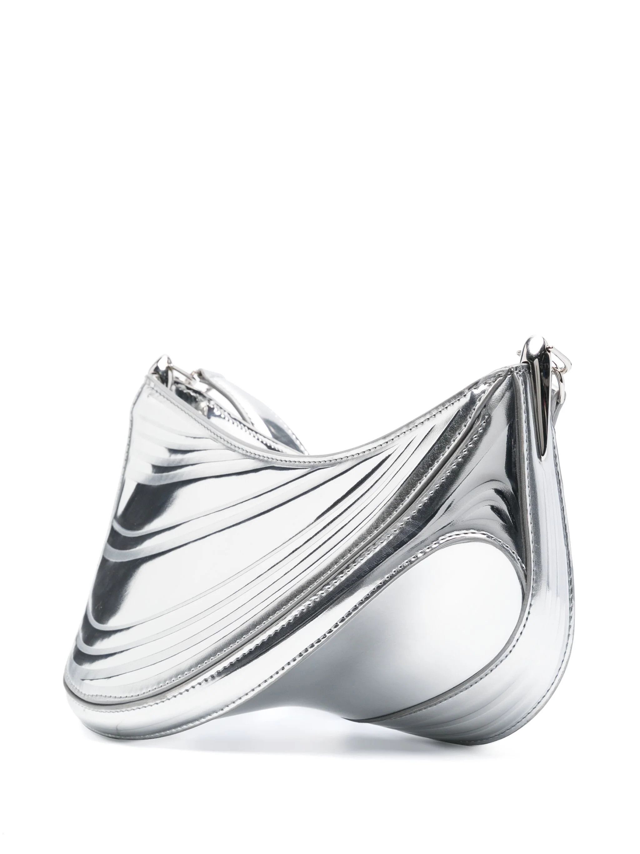 Mugler o1s22i1n1024 Size: OS / Small Spiral Curve 01 Bag in Silver Size ONE SIZE - 3 Thumbnail