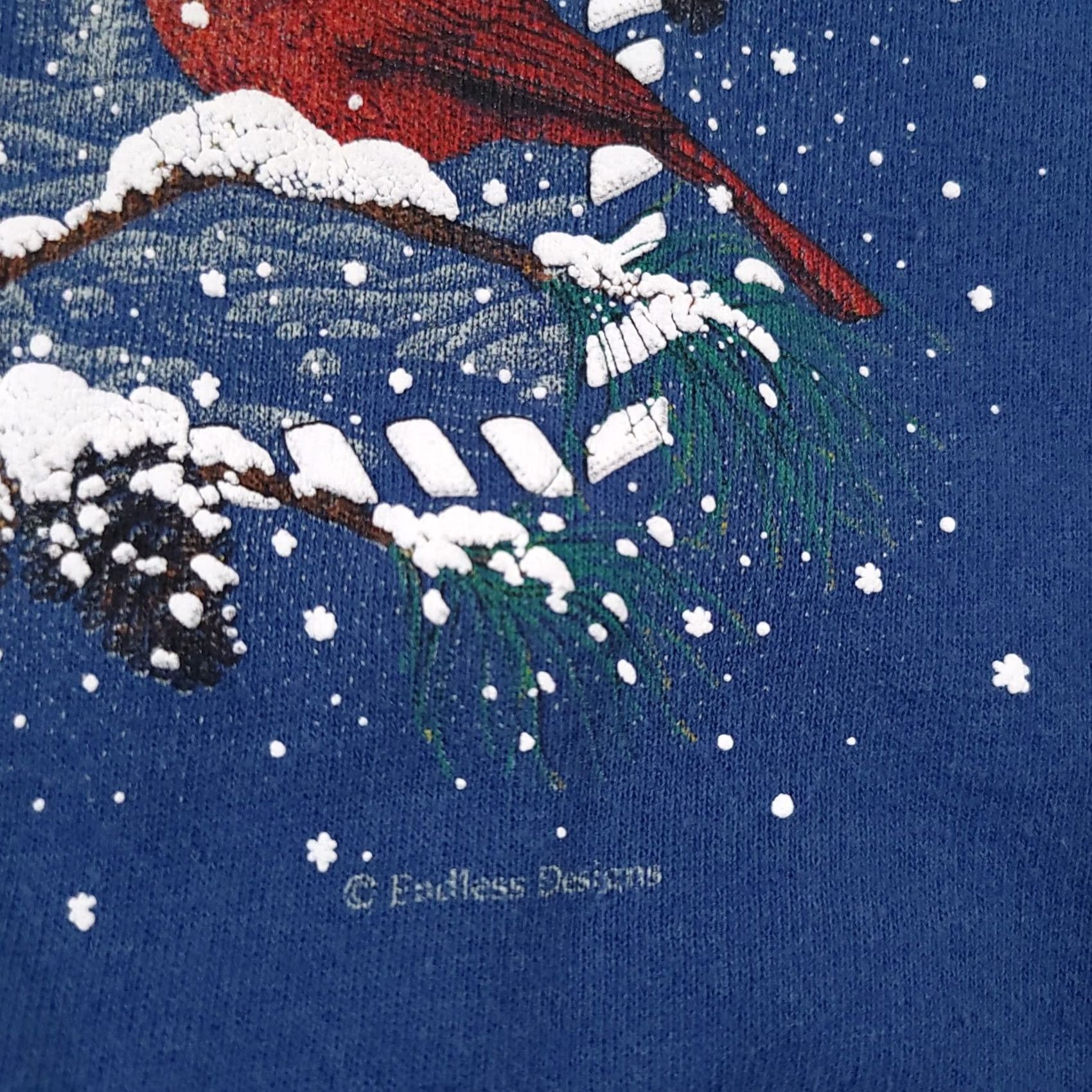 Vintage VINTAGE Pleasant Shade Grandma Sweatshirt Women XL Blue Winter Snow Birds USA Sweatshirt Pullover Crew Neck Long Sleeve Casual All Seasons Mens/Womens Size XL / US 12-14 / IT 48-50 - 6 Thumbnail