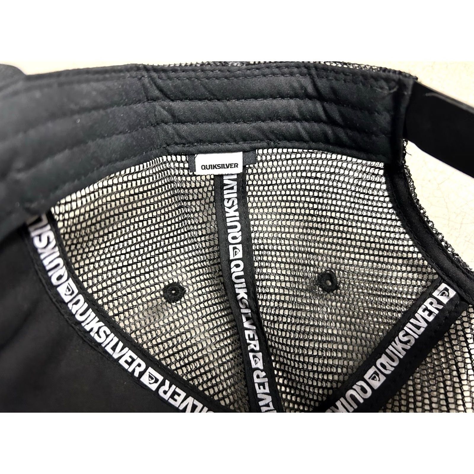 Quiksilver VINTAGE Quiksilver Trucker Hat Cap Adjustable Black White Check Pattern Men Womens One Size Casual Travel Workwear hats Size ONE SIZE - 7 Thumbnail