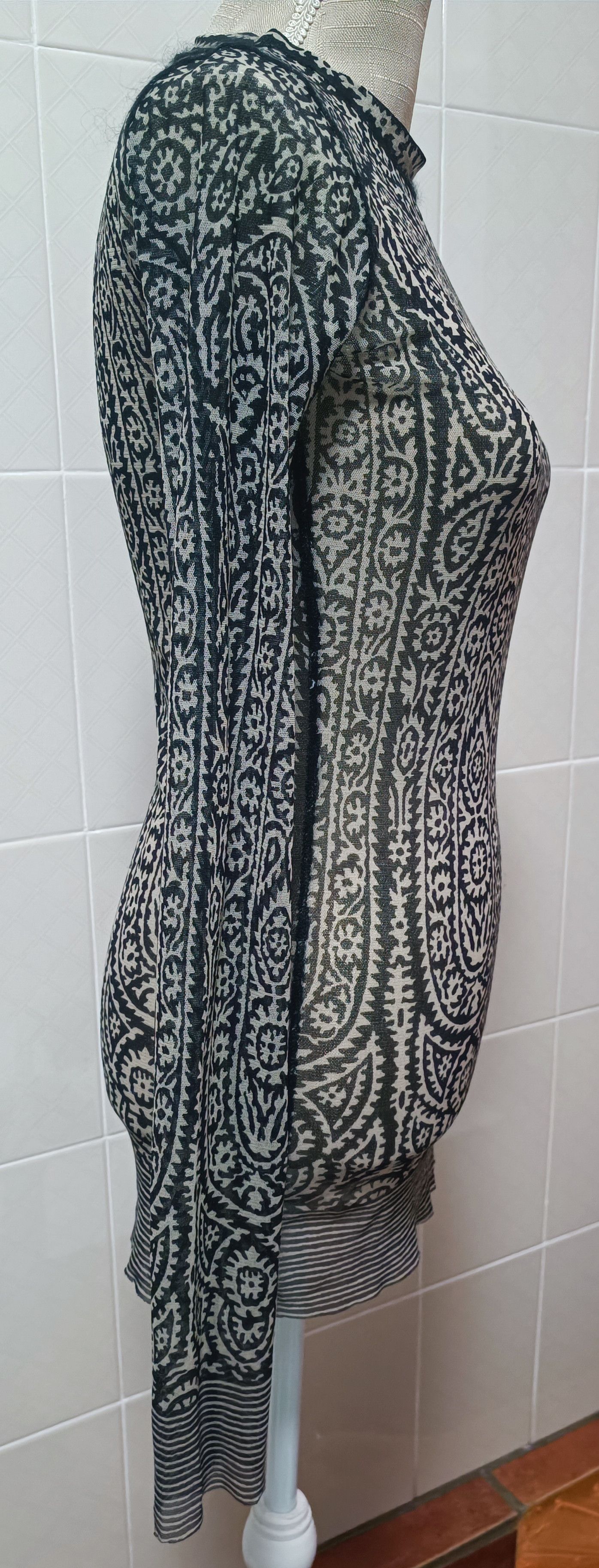 Jean Paul Gaultier 90's - Floral and paisley motifs mesh top Size M / US 6-8 / IT 42-44 - 16 Thumbnail