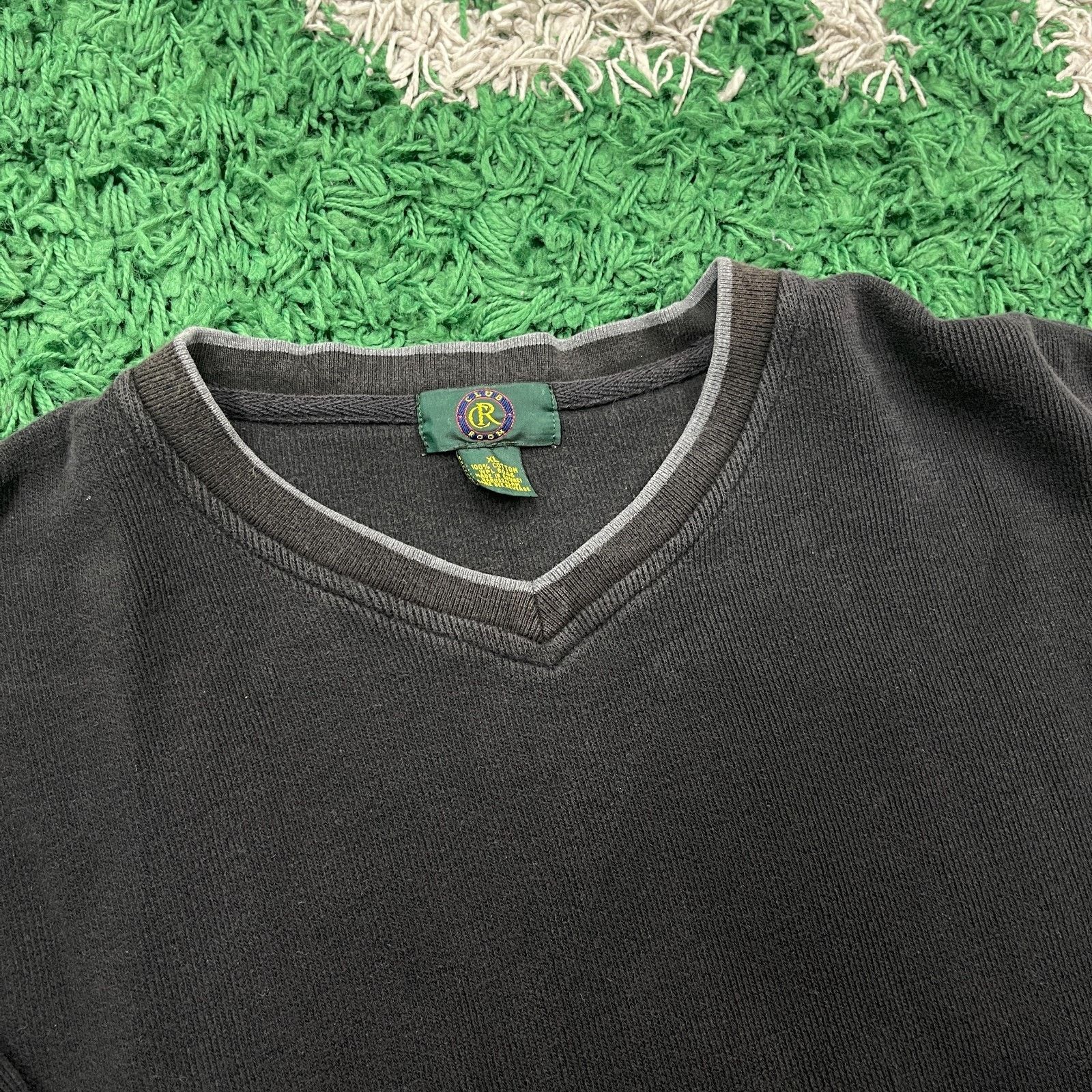 Club Room × Vintage Club Room V Neck Black Knit Sweater Pullover Size XL B10 Size US XL / EU 56 / 4 - 5 Thumbnail