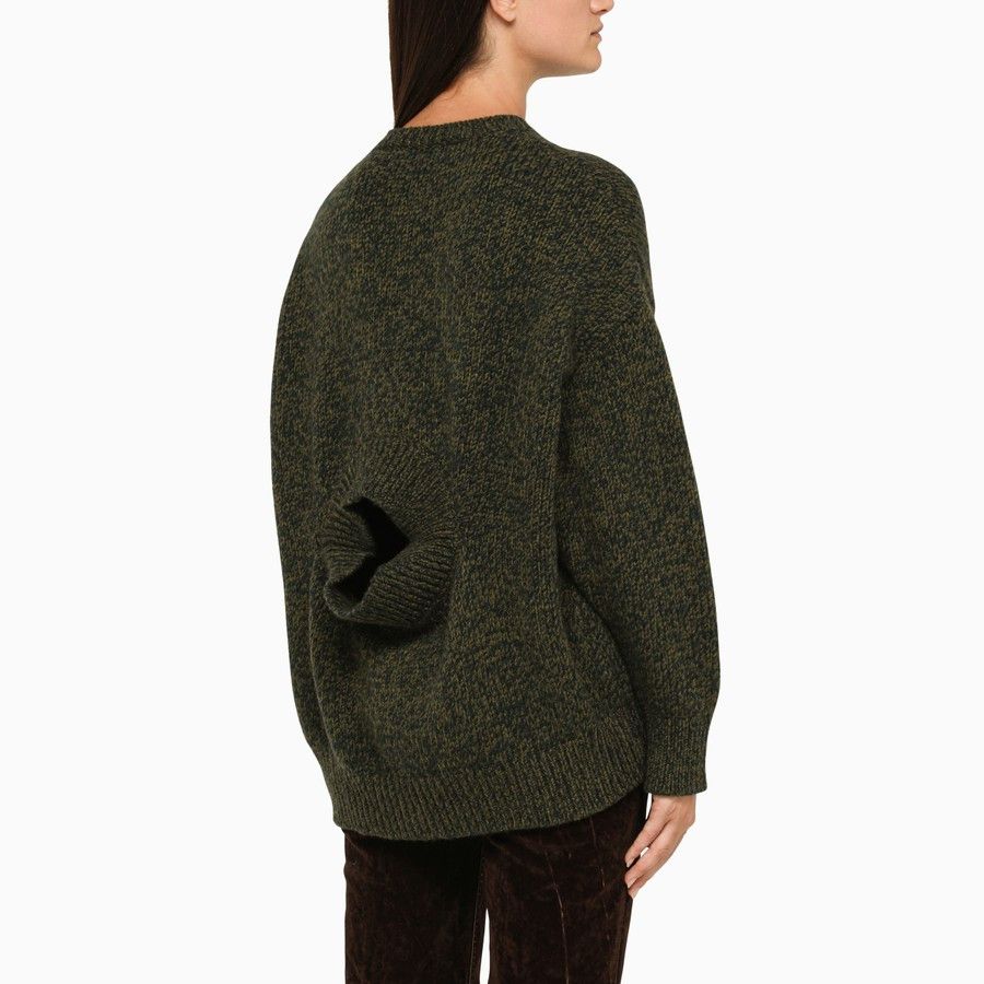 Loewe o1d2blof0824 Convertible Crew-Neck Jumper in Dark Green Size S / US 4 / IT 40 - 3 Thumbnail