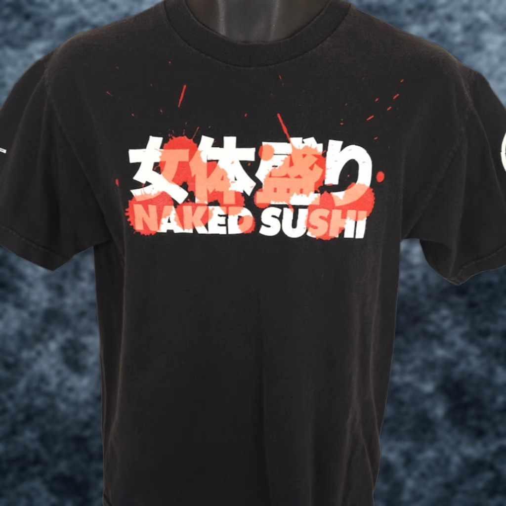 Vintage Naked Sushi Cannabis T Shirt Mens Size Medium Black Japanese Samurai Swords Size US M / EU 48-50 / 2 - 1 Thumbnail