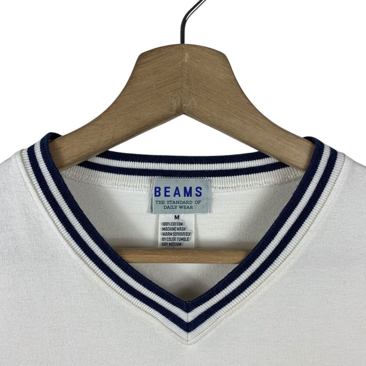 Beams Plus × Japanese Brand BEAMS japanesebrand plain ringer v neck tee Size US M / EU 48-50 / 2 - 5 Thumbnail