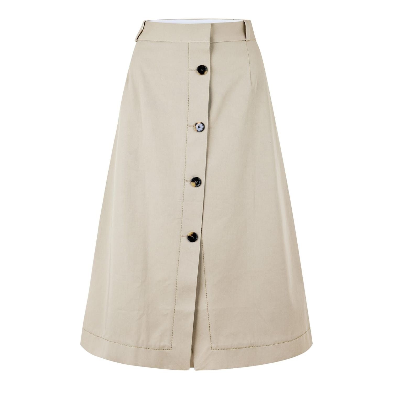 Bottega Veneta Bottega Veneta Bv Skirt in Cream Size 28" / US 6 / IT 42 - 1 Thumbnail