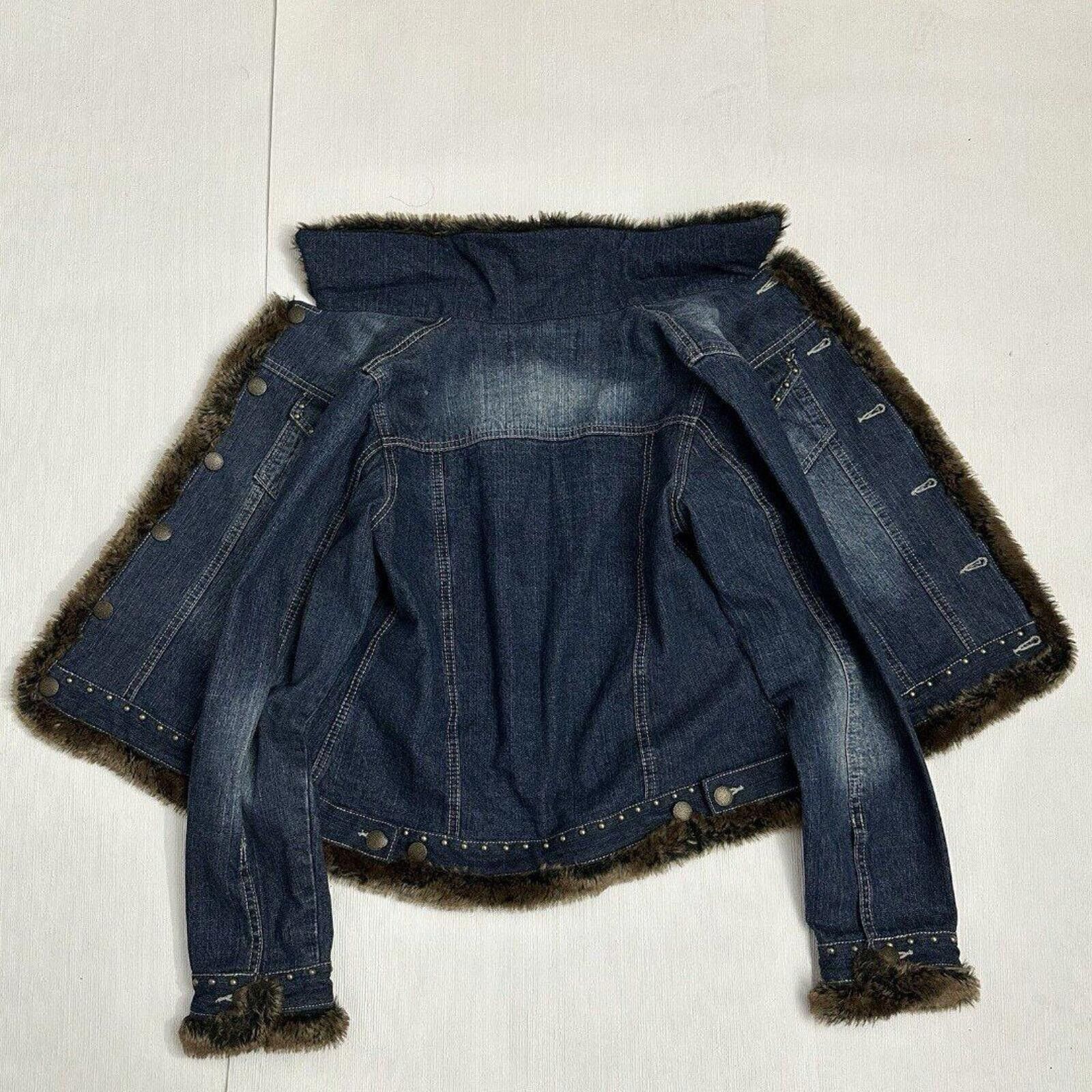 Young Fabulous & Broke Fabulous Furs Denim Blue Jean Jacket Medium Button Coat Size M / US 6-8 / IT 42-44 - 7 Thumbnail