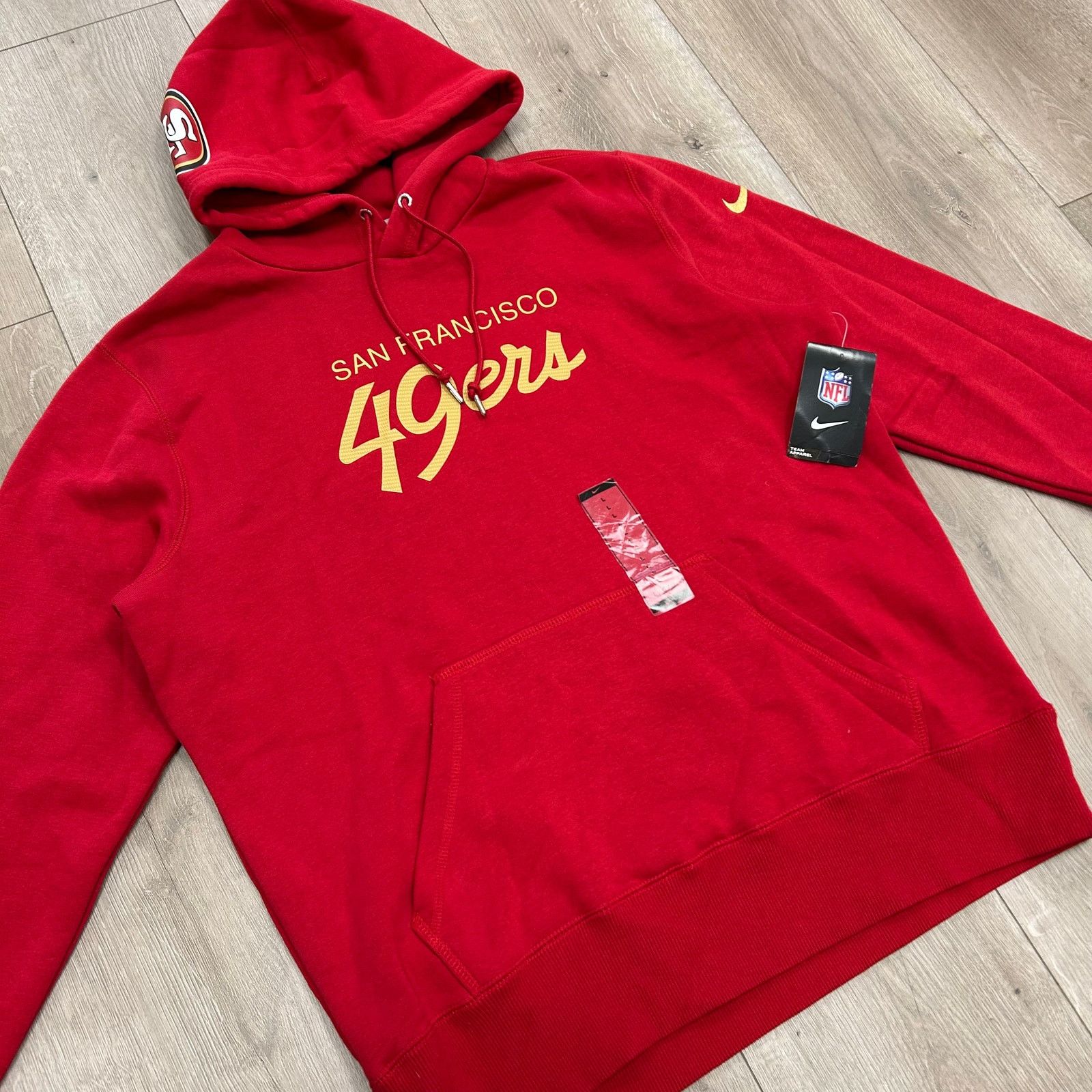 Nike Nike San Francisco 49ers Rewind Club Logo Hoodie Large L Size US L / EU 52-54 / 3 - 3 Thumbnail