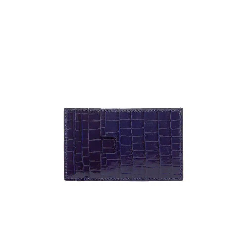 Tom Ford o1loc1c0725 Y0354 Size: OS / Croco Embossed Mini Wallet Blue Size ONE SIZE - 2 Thumbnail
