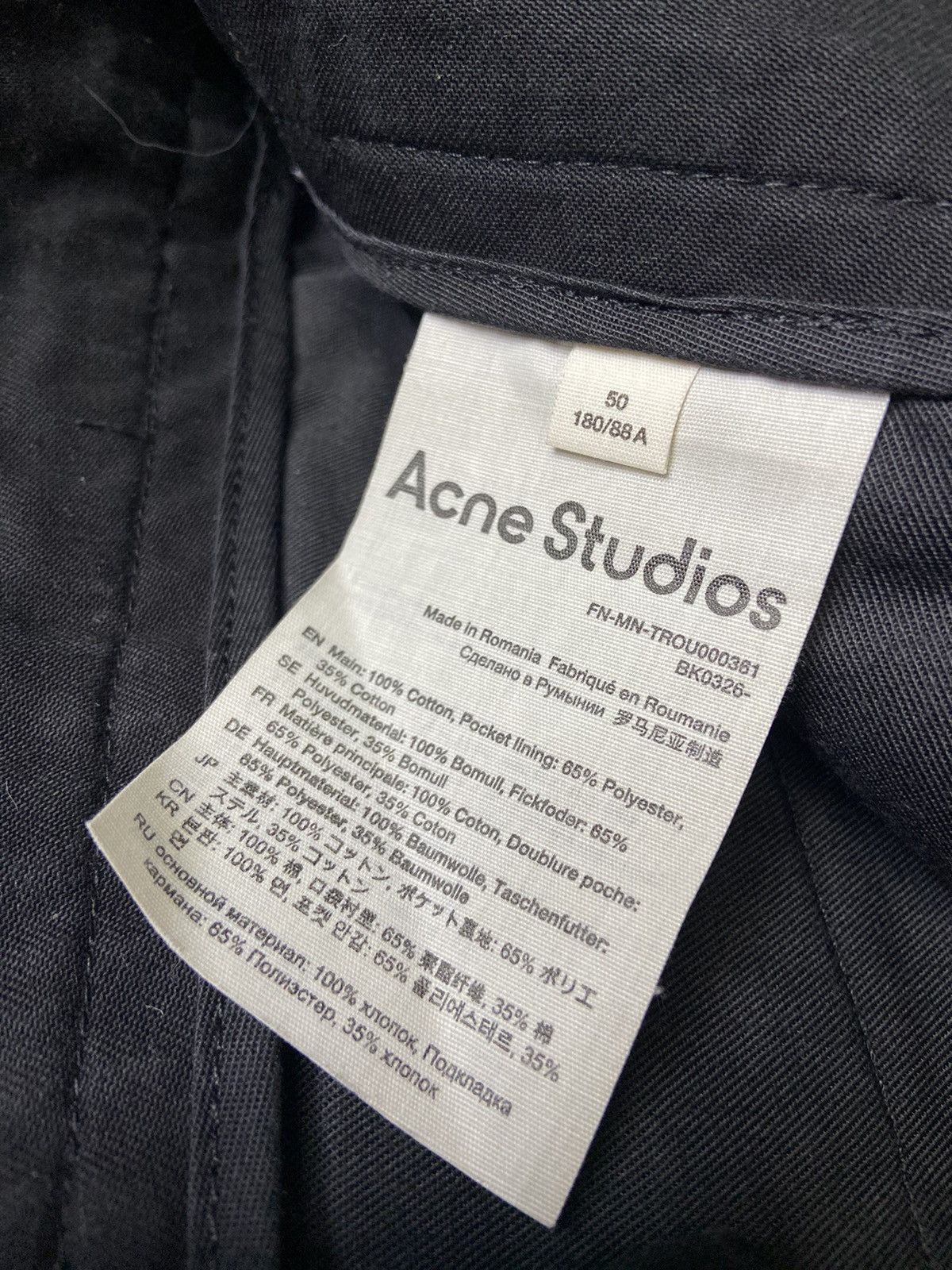 Acne Studios Acne Studios Black Pants Size US 34 / EU 50 - 4 Thumbnail