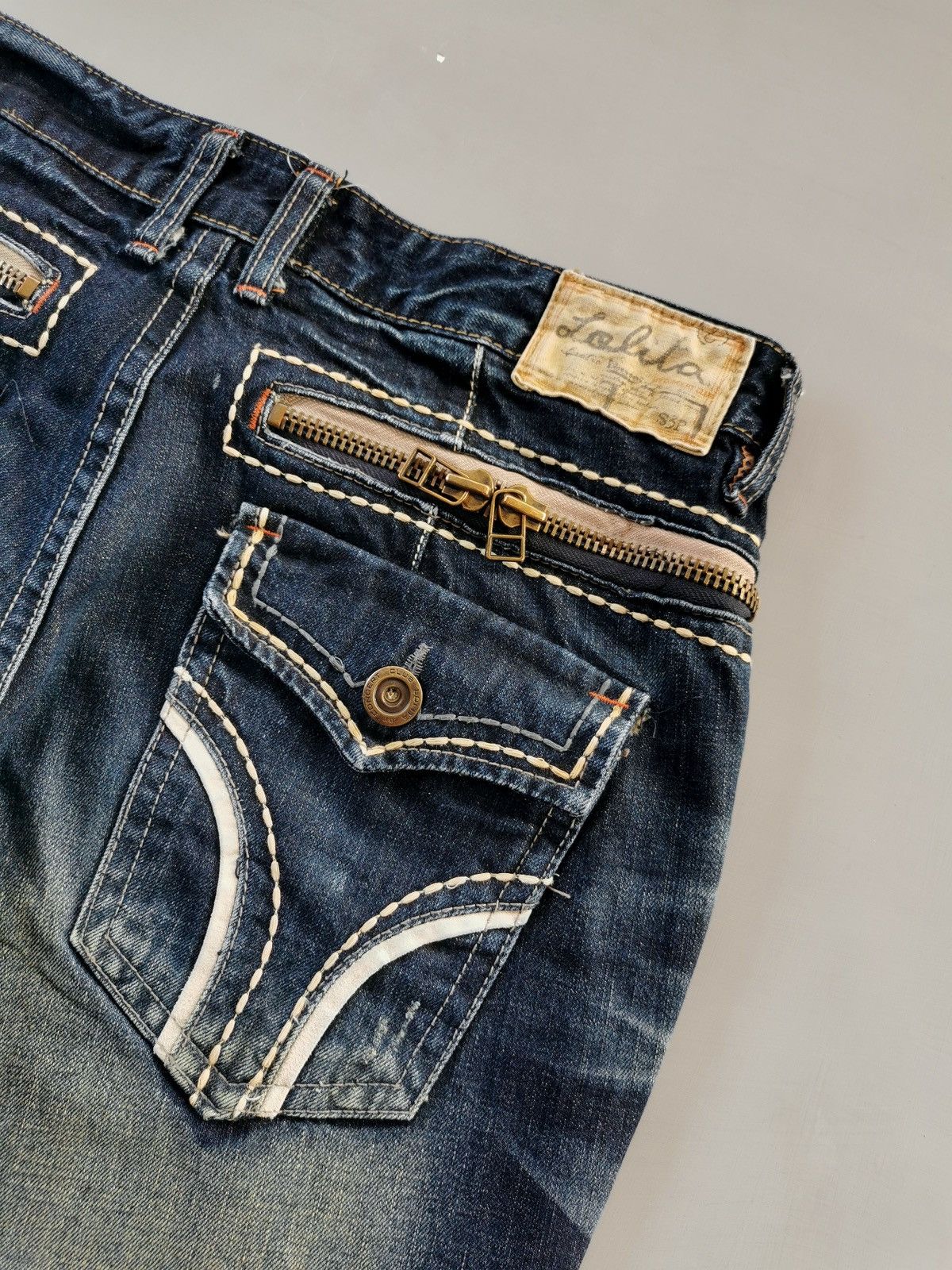 Japanese Brand Lolita Concert Club Denim Jeans Size US 35 - 5 Thumbnail