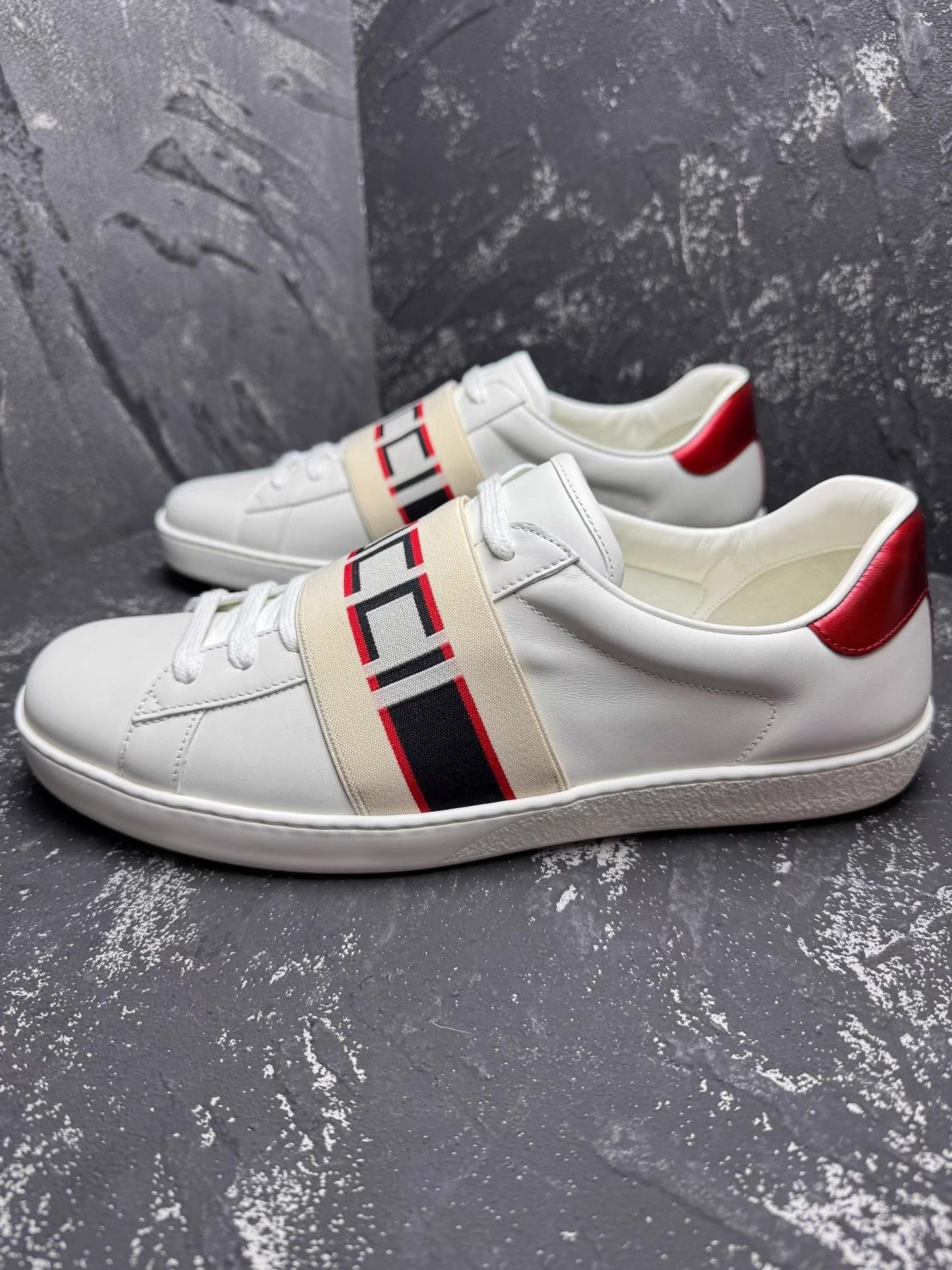 Gucci GUCCI ACE Lace-Up White Sneakers Q10 Size US 9.5 / EU 42-43 - 7 Thumbnail