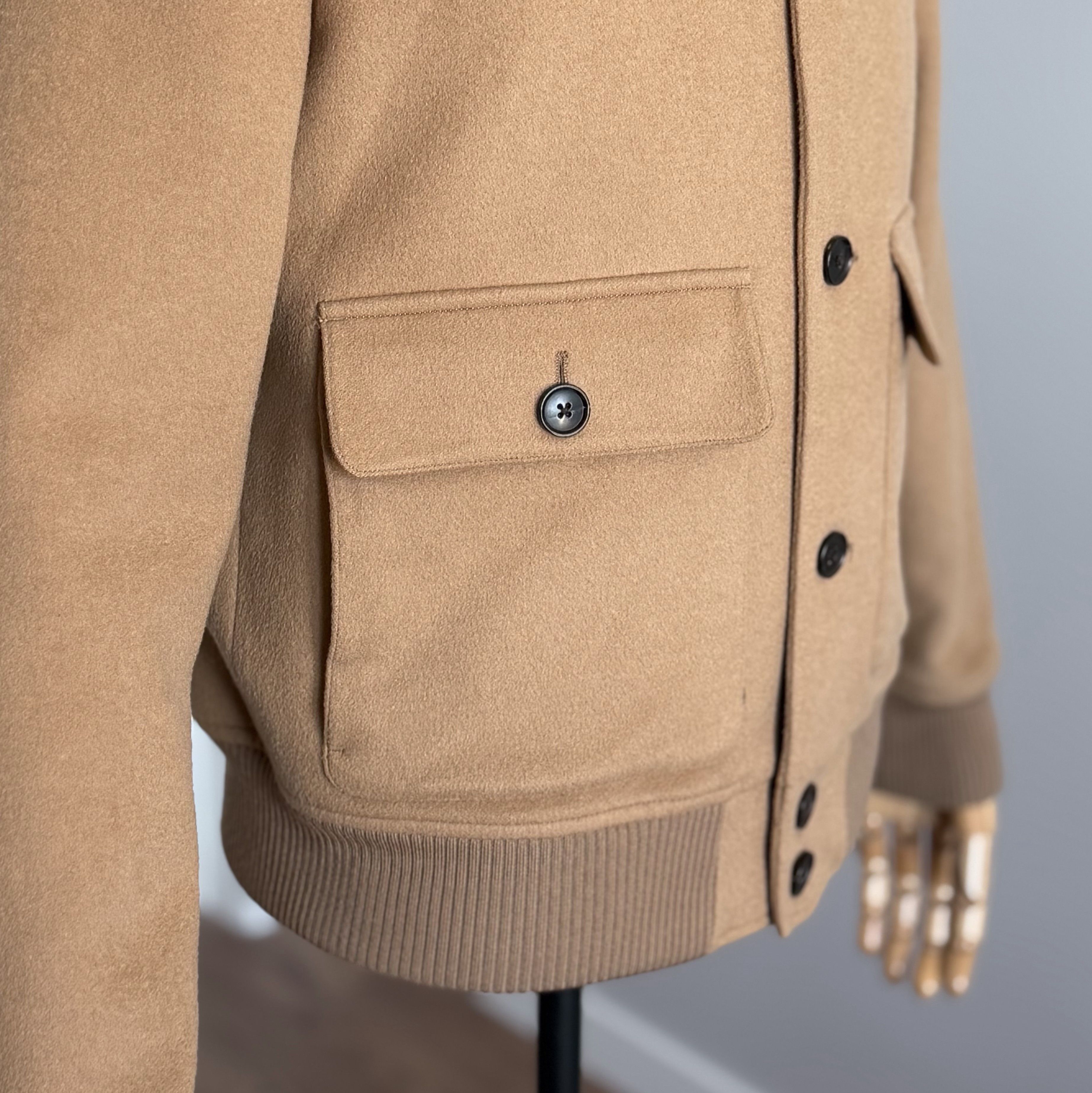 Suitsupply SUITSUPPLY Pure Wool Bomber Jacket Camel Size M Luxury Brand Size US M / EU 48-50 / 2 - 11 Thumbnail