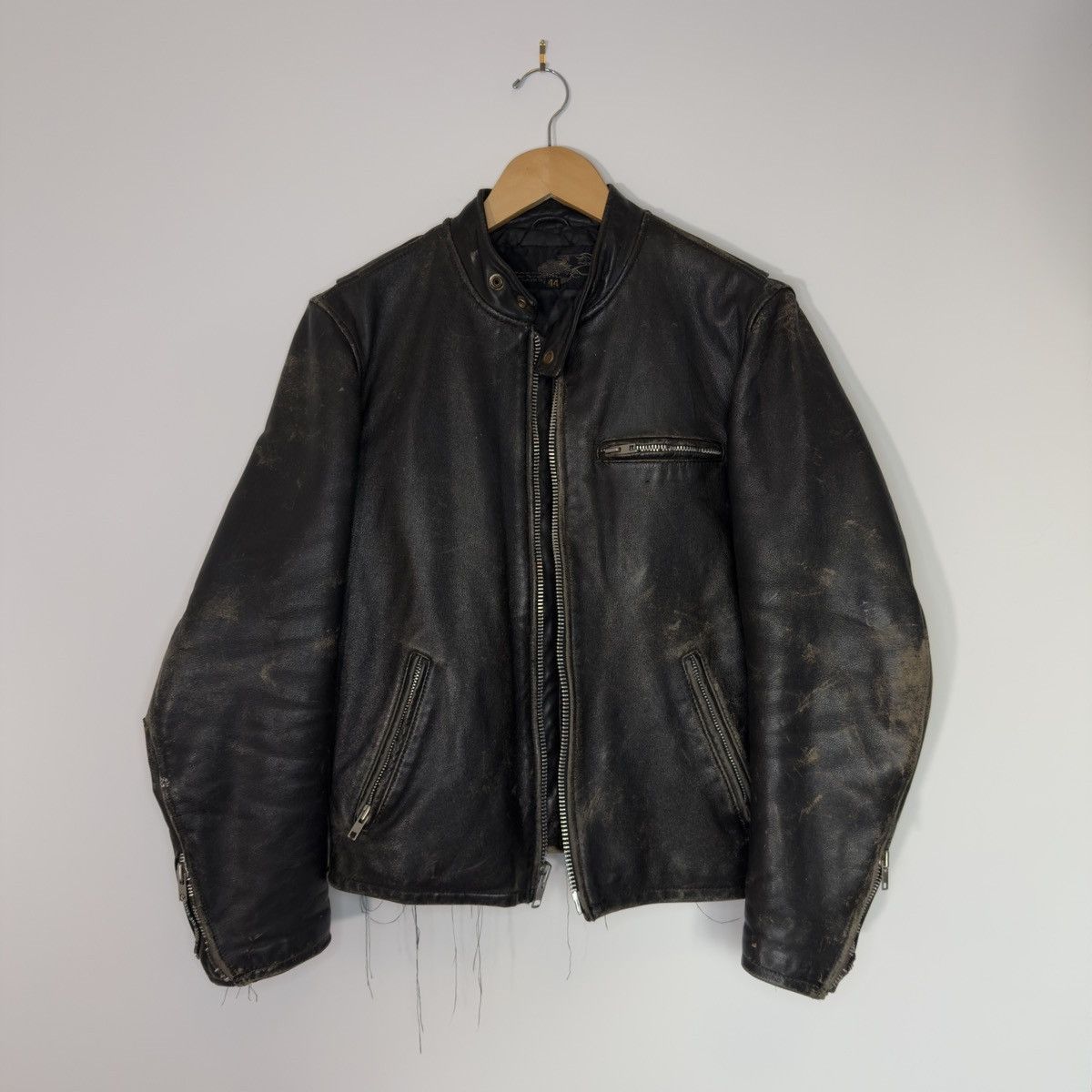 Genuine Leather Distressed Vintage Moto Jacket Size US S / EU 44-46 / 1 - 2 Thumbnail