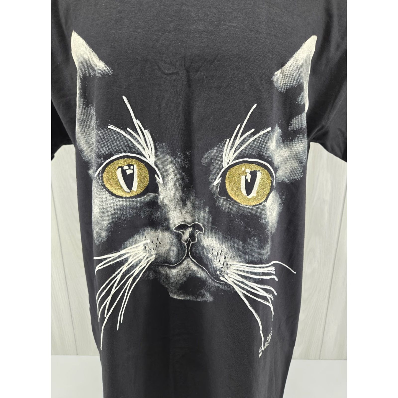 Vintage VINTAGE Skeezix Wild Hare Cat Face Black T-Shirt 2XL Short Sleeve Mens 90s Wild Hare Cat Face Black Short Sleeve T Shirt Single Stitch Size US XXL / EU 58 / 5 - 3 Thumbnail