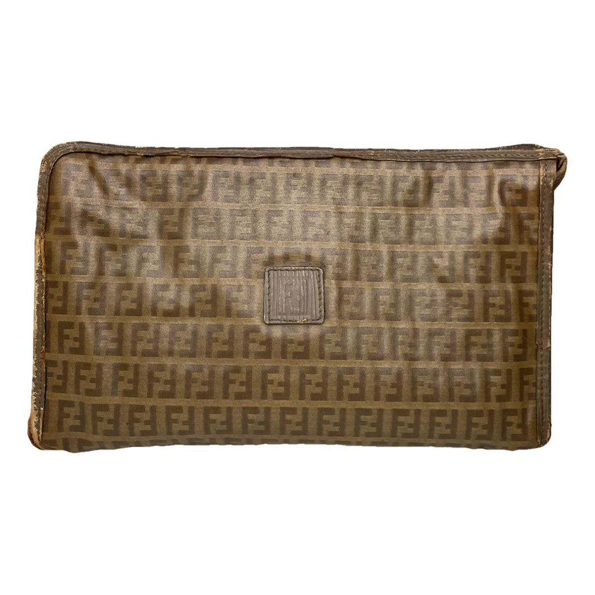 Fendi Double F Gold Leather Clutch Bag Size ONE SIZE - 1 Thumbnail