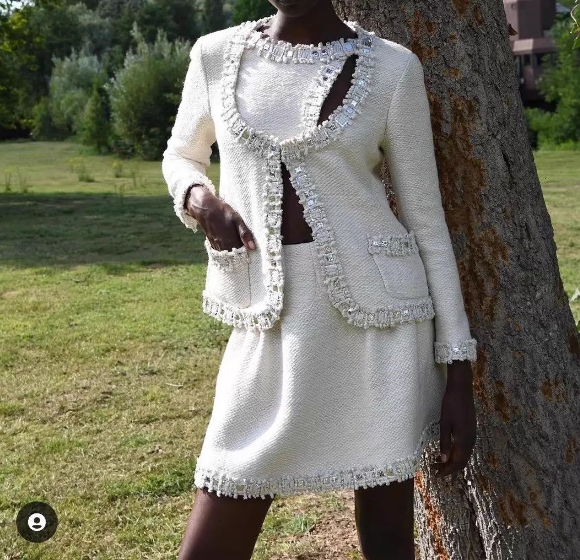 Chanel Chanel Bombay Woven Silver Trim Women's 34 Jacket Size XS / US 0-2 / IT 36-38 - 8 Thumbnail