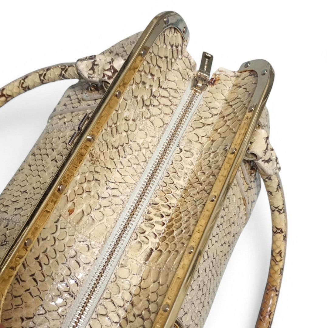 Dolce & Gabbana Dolce & Gabbana - Python Handbag Exotic Leather White Size ONE SIZE - 5 Thumbnail