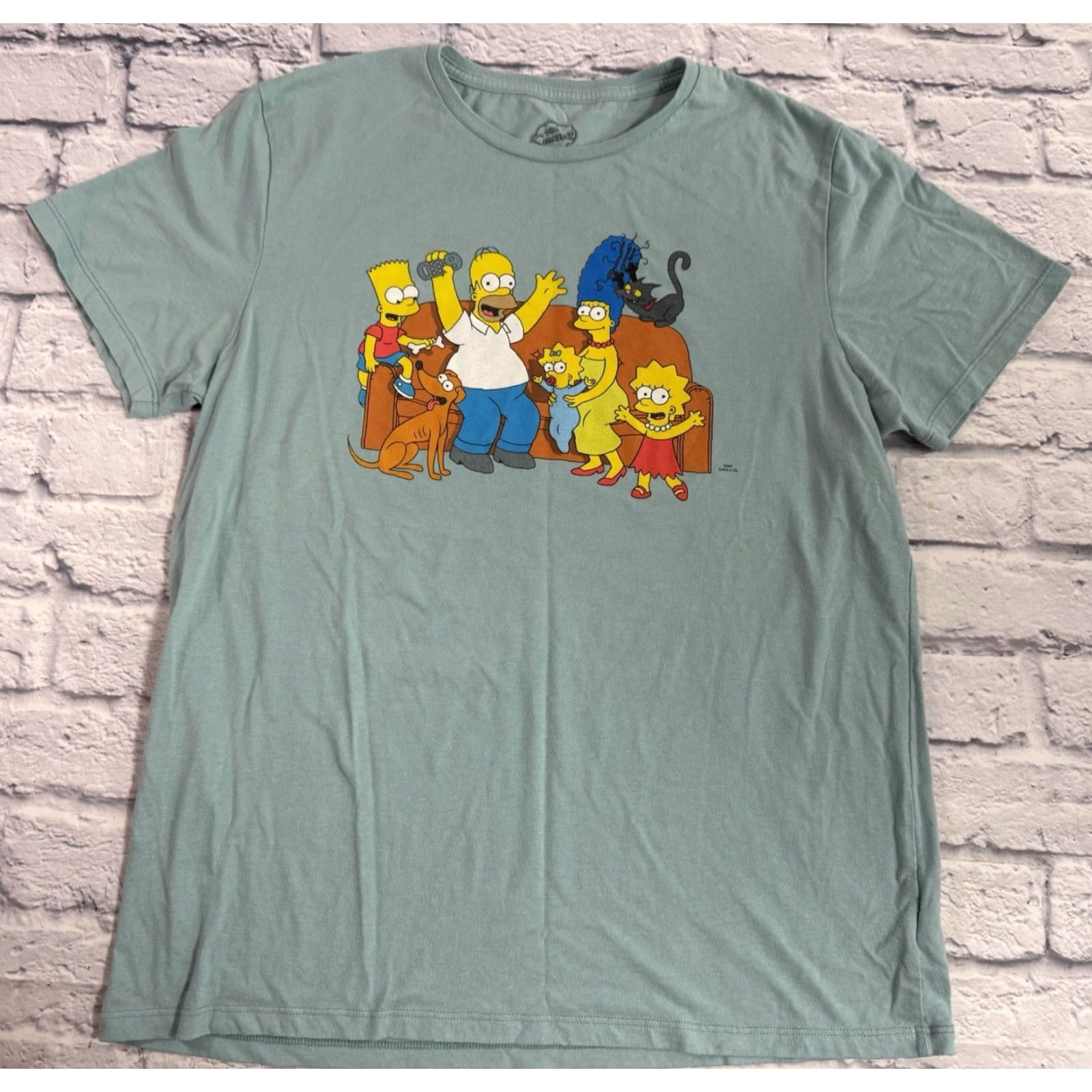 Vintage The Simpsons T-Shirt Men XL The Simpsons Sitting on the Couch Intro Blue Crewneck Short Sleeve Funny Size US XL / EU 56 / 4 - 2 Thumbnail