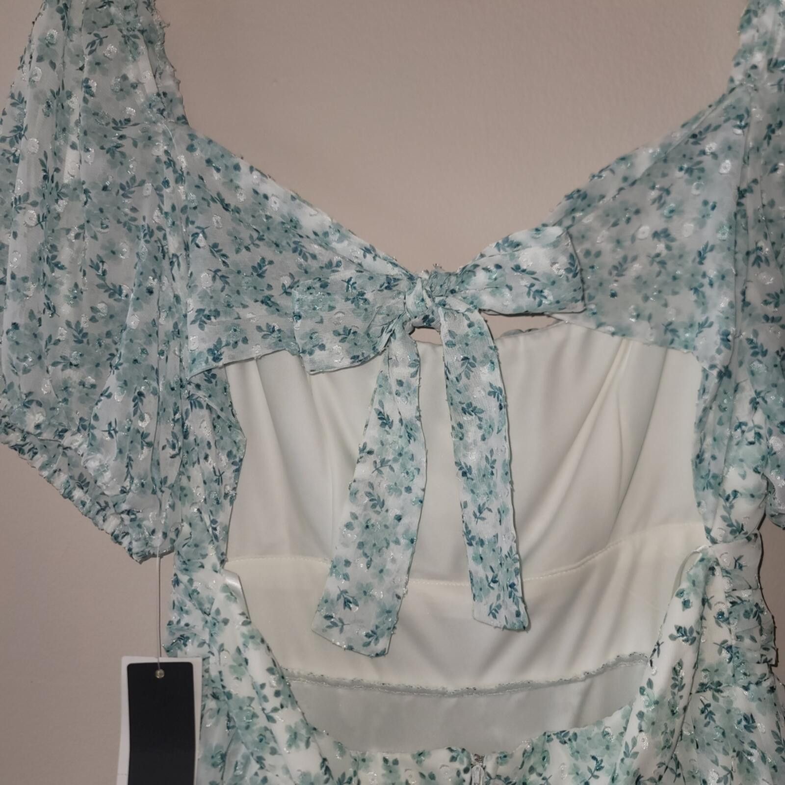 Other Floral Mini Dress in Light Blue Y2k Spring Sz 13 New Cottage Size M / US 6-8 / IT 42-44 - 8 Thumbnail