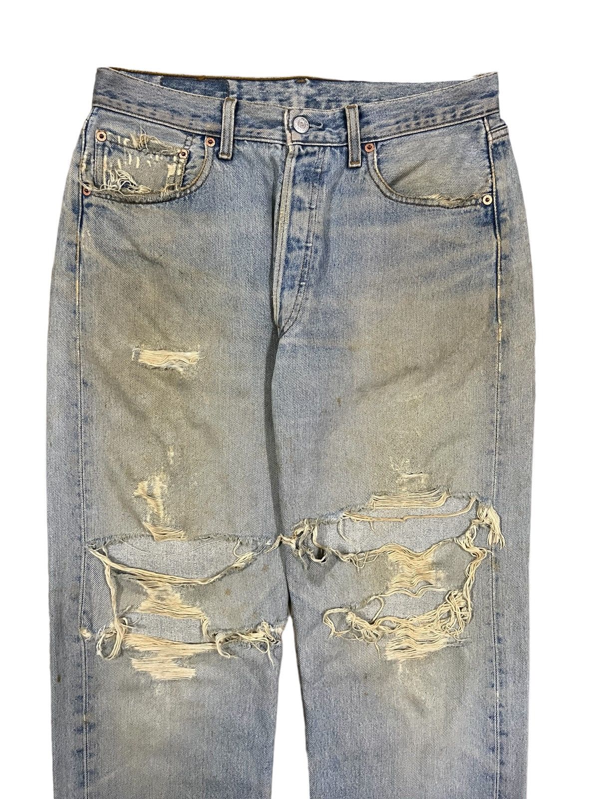 Levi's Vintage Levi’s 501 Destroy Dirty Mud Washed Distressed Jeans Size US 31 - 2 Thumbnail