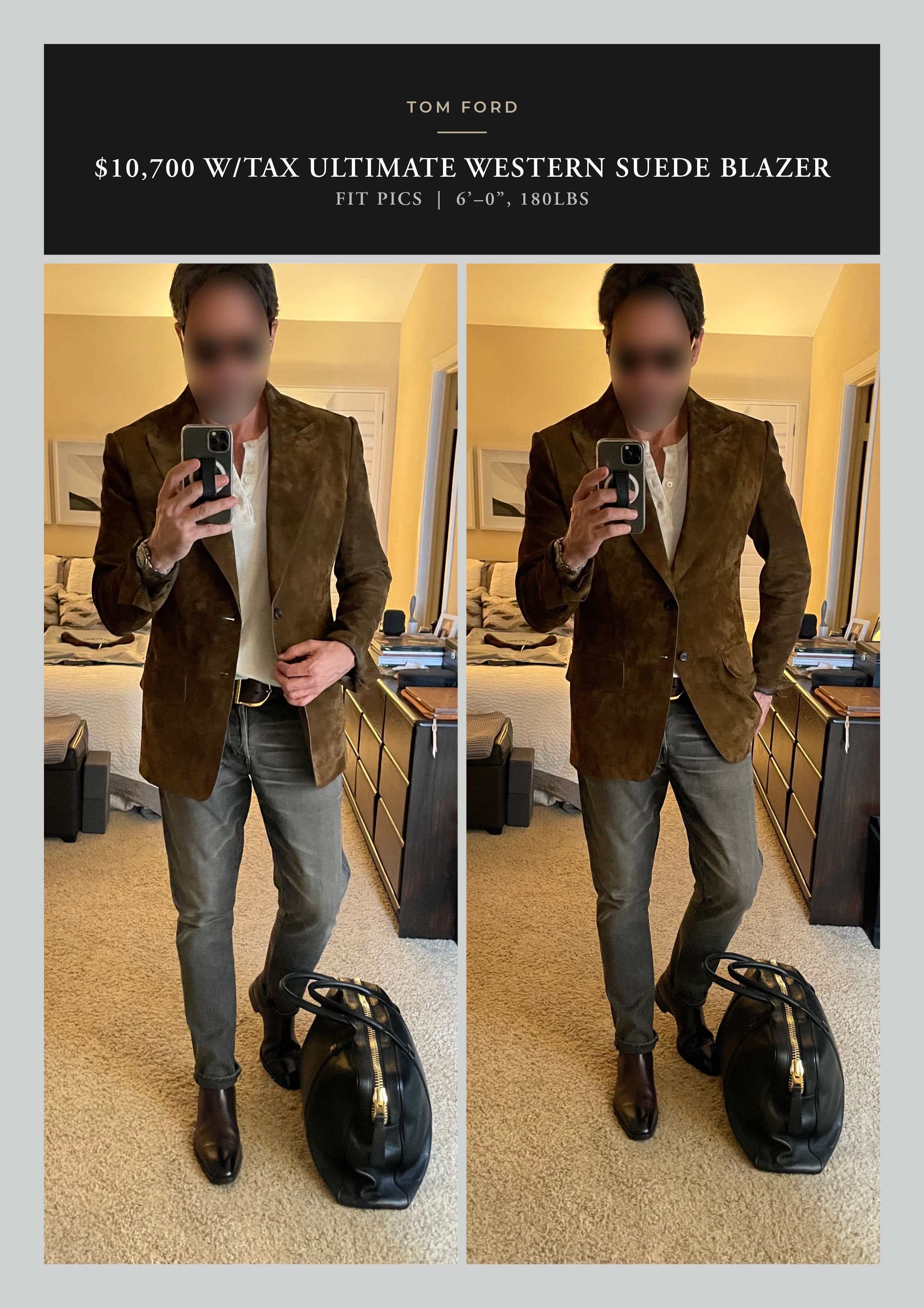 Tom Ford Ultimate Rare $10,700 w/tax TOM FORDSuede Blazer, Tom's Fave Size US L / EU 52-54 / 3 - 2 Thumbnail