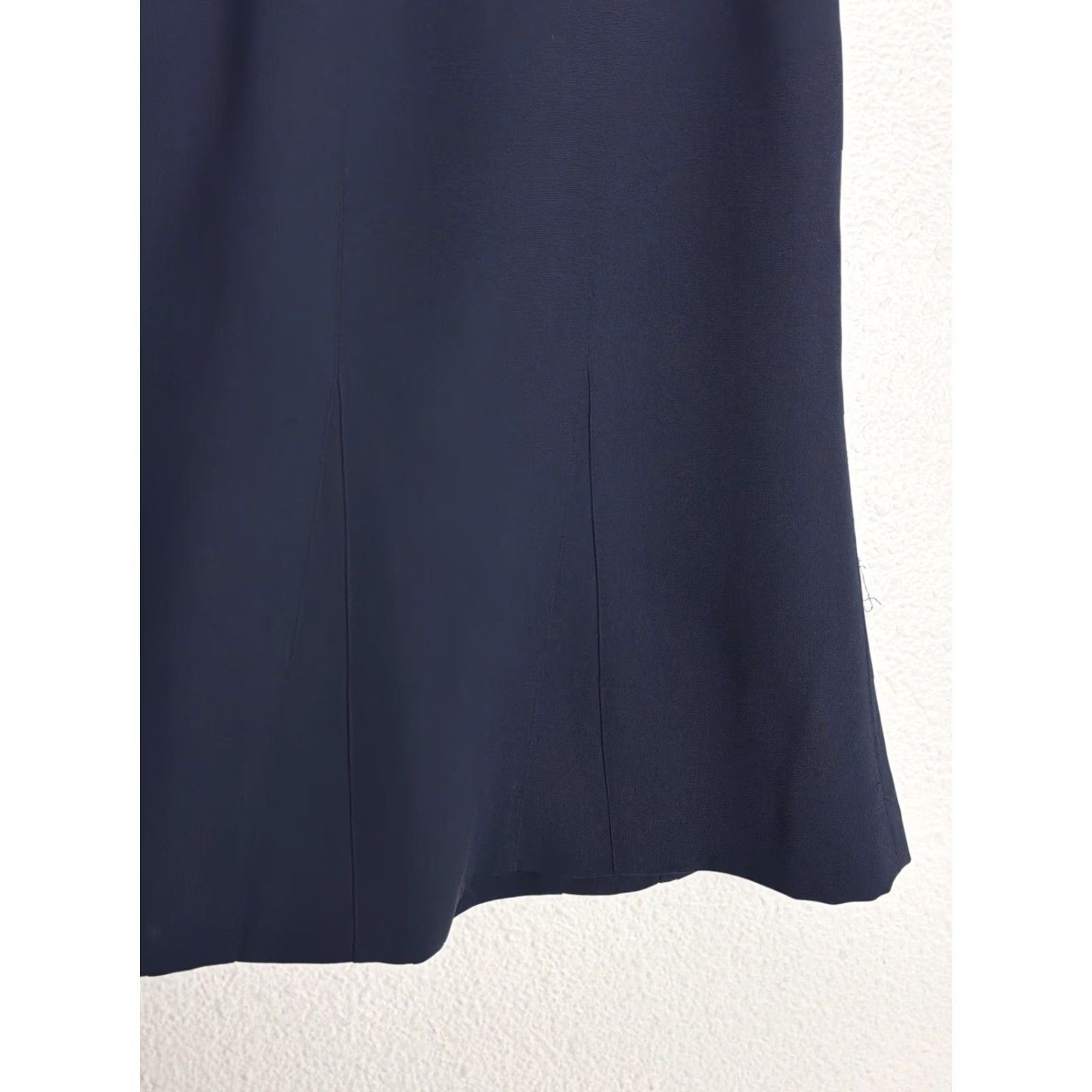 Vintage VINTAGE Y2K Petite Sophisticate Women’s 8P Navy Blue Acetate Flare Skirt 28x23 Size 30" / US 8 / IT 44 - 4 Thumbnail