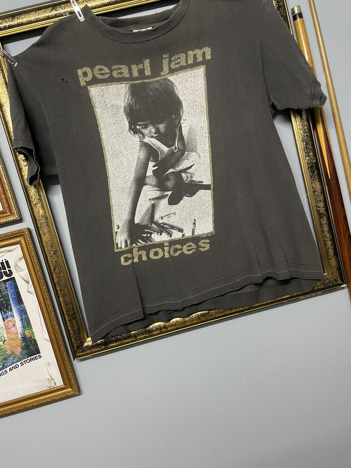 Band Tees Vintage Og 1992 Pearl Jam ‘Choises’ Sunfaded Distressed Tee Size US M / EU 48-50 / 2 - 5 Thumbnail