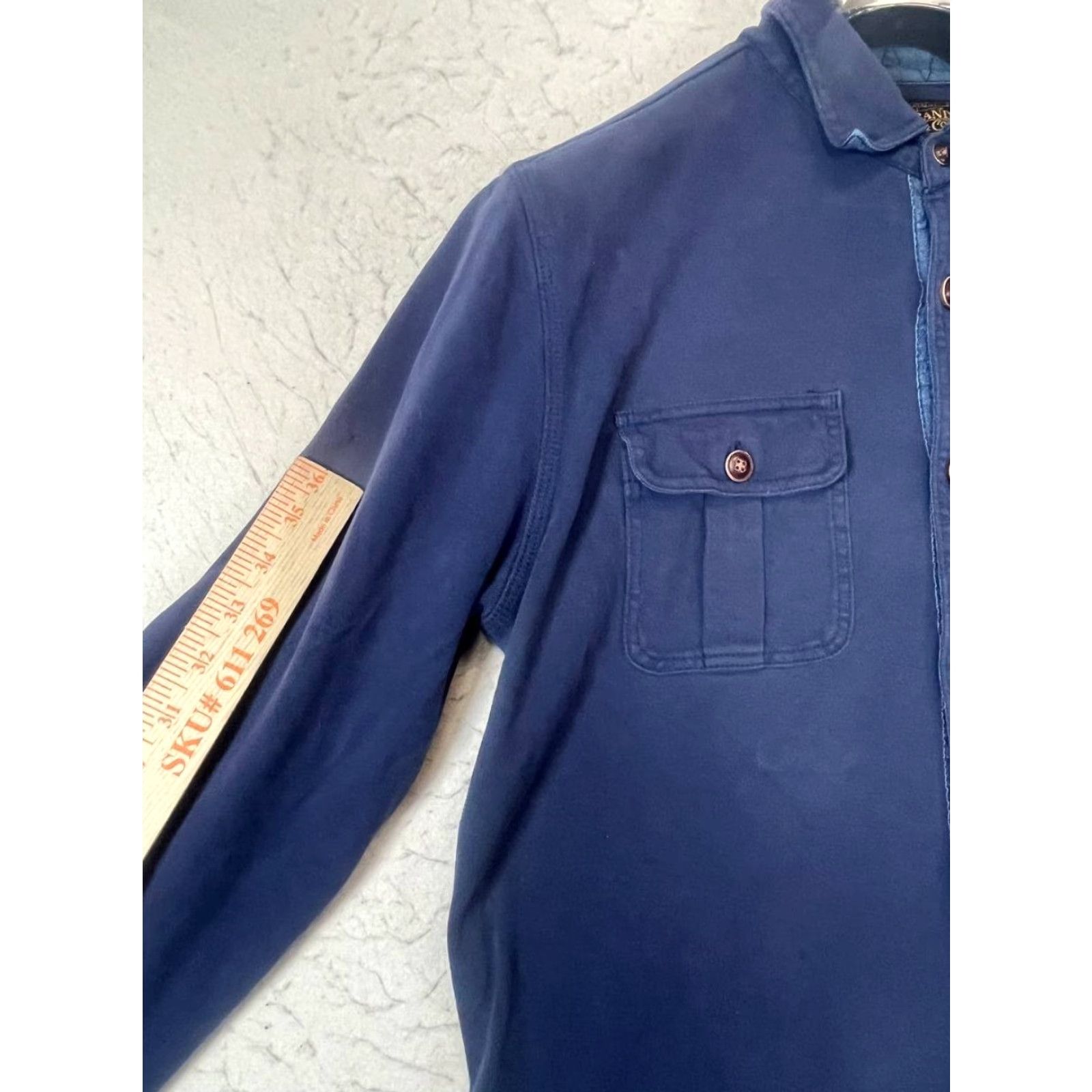 Lucky Brand Lucky Brand Chamois Button-Up Shirt Blue Size M Long Sleeve Collared Button-Down Pockets Mens Size US M / EU 48-50 / 2 - 6 Thumbnail