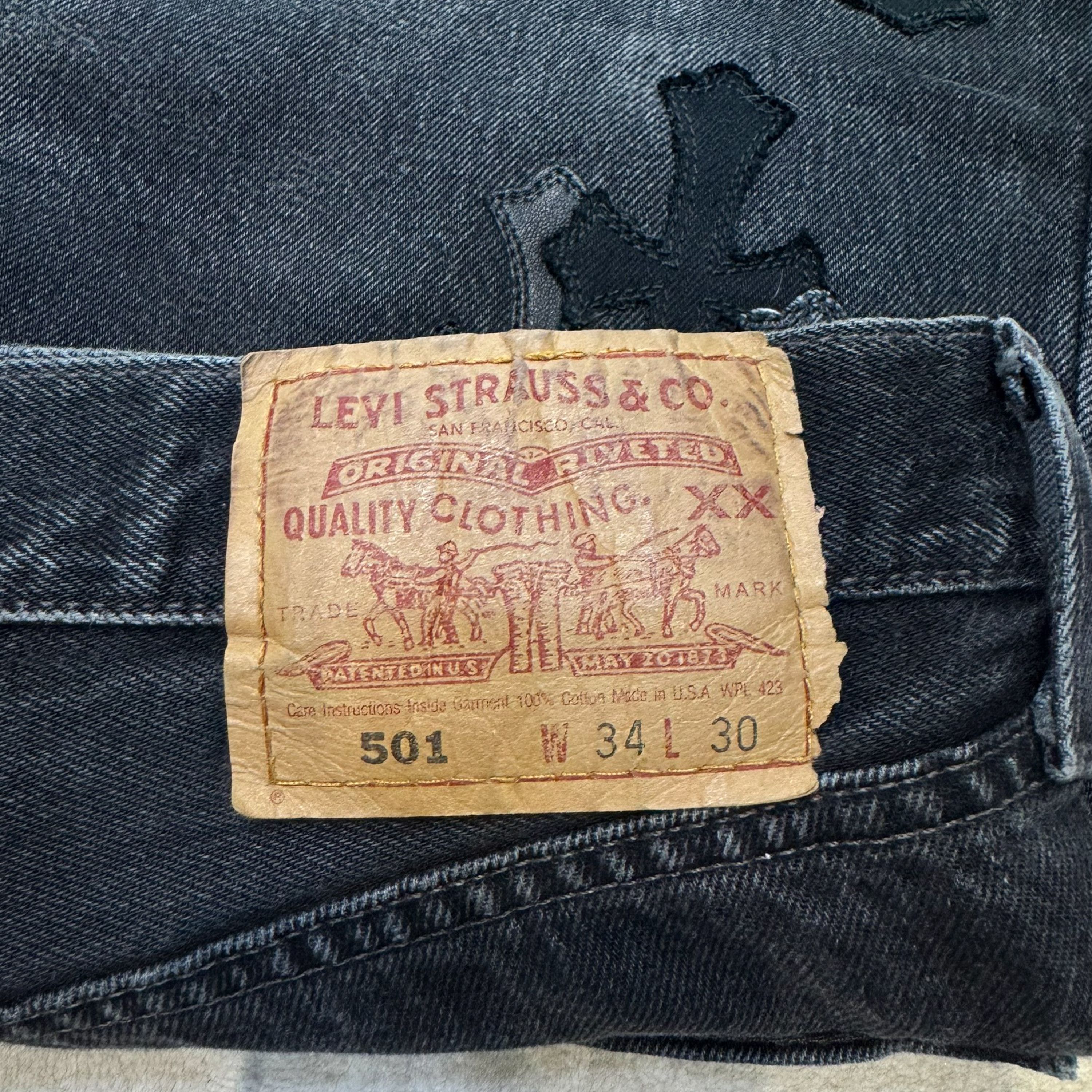 Chrome Hearts Chrome Hearts Black Denim Overpatched Vintage Jeans Size US 33 - 18 Thumbnail