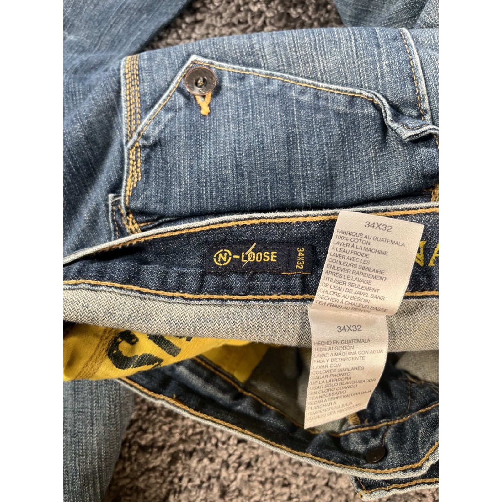 Nautica VINTAGE Nautica Jeans Mens 34x31 Baggy Denim Medium Wash Pants Y2K Straight Relaxed 5-Pocket Mens Blue Size US 34 / EU 50 - 6 Thumbnail
