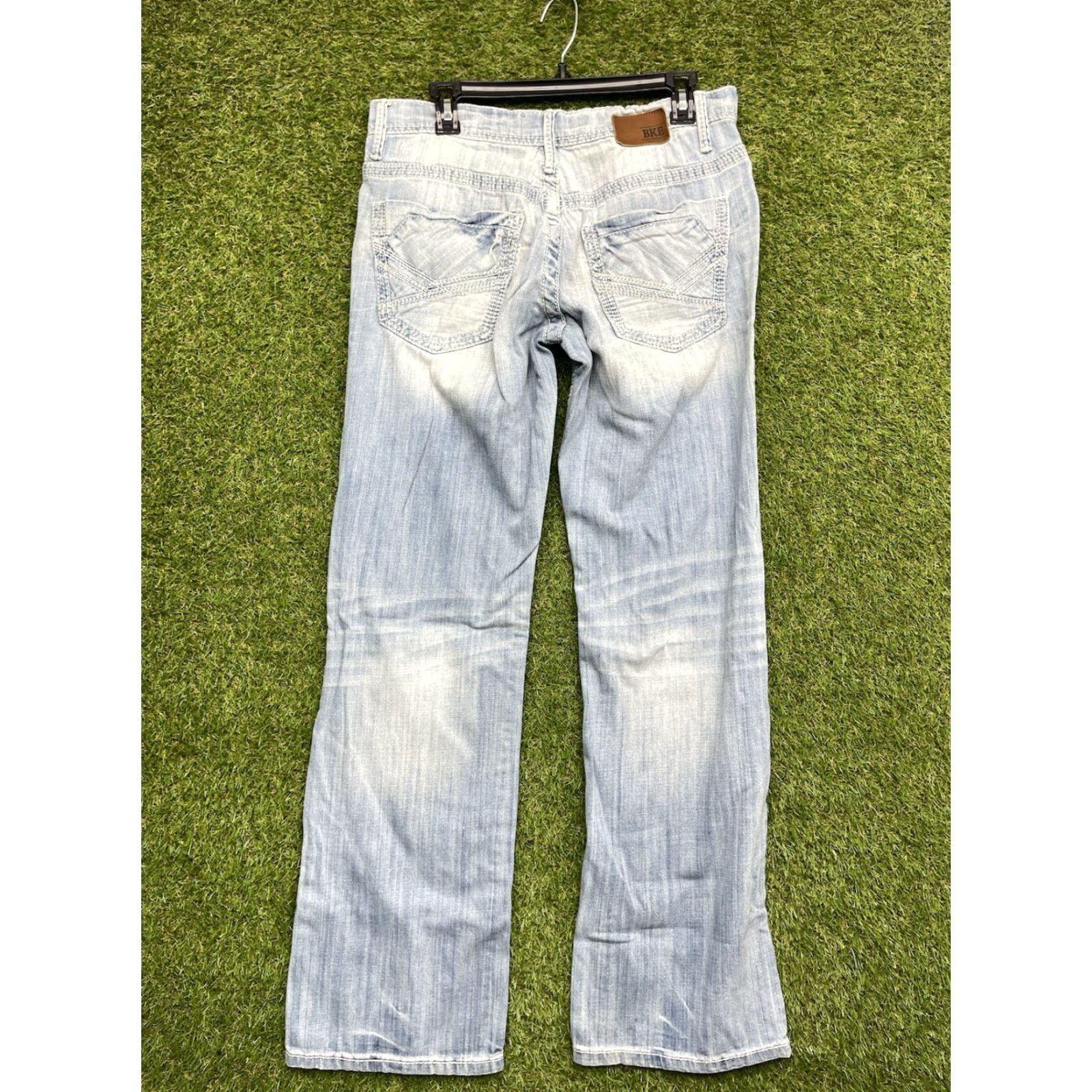 Vintage VINTAGE Buckle BKE Jeans Mens 31x33 Straight Leg Mid Rise Denim Blue 90s Y2K Retro Size US 31 - 2 Thumbnail