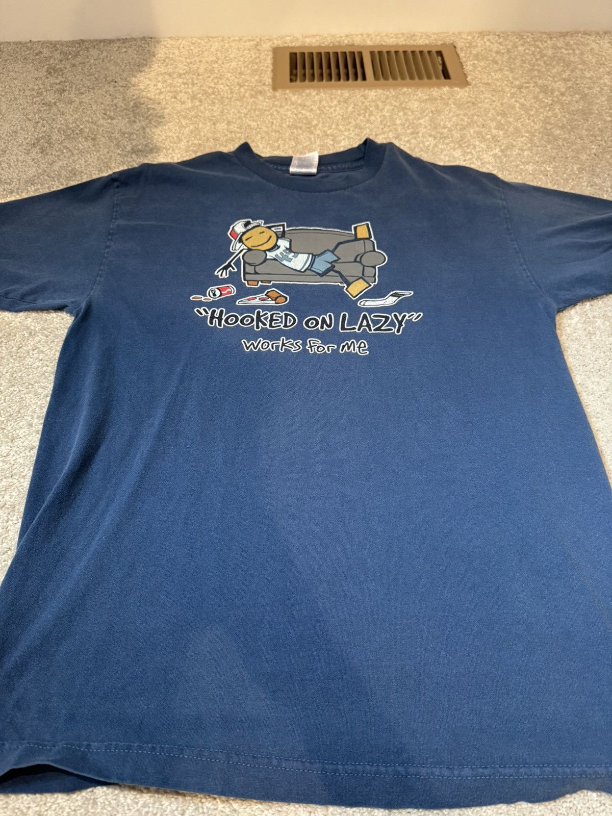 Alstyle Hooked on lazy Vintage tee Size US M / EU 48-50 / 2 - 1 Thumbnail