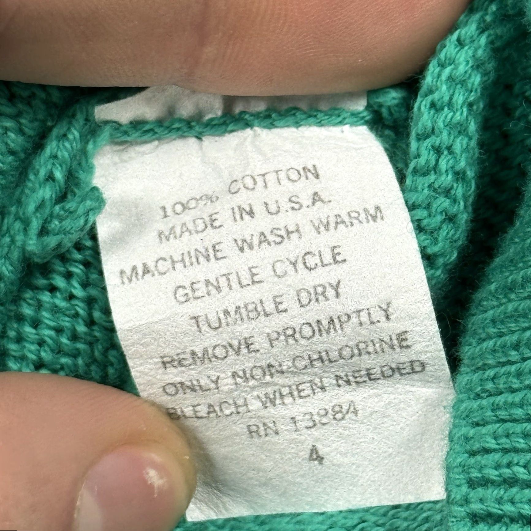 Vintage VINTAGE Pebble Beach Golf Sweater V-Neck Teal XL Mens Retro 80s Solid Knit Long Sleeve Size US XL / EU 56 / 4 - 6 Thumbnail