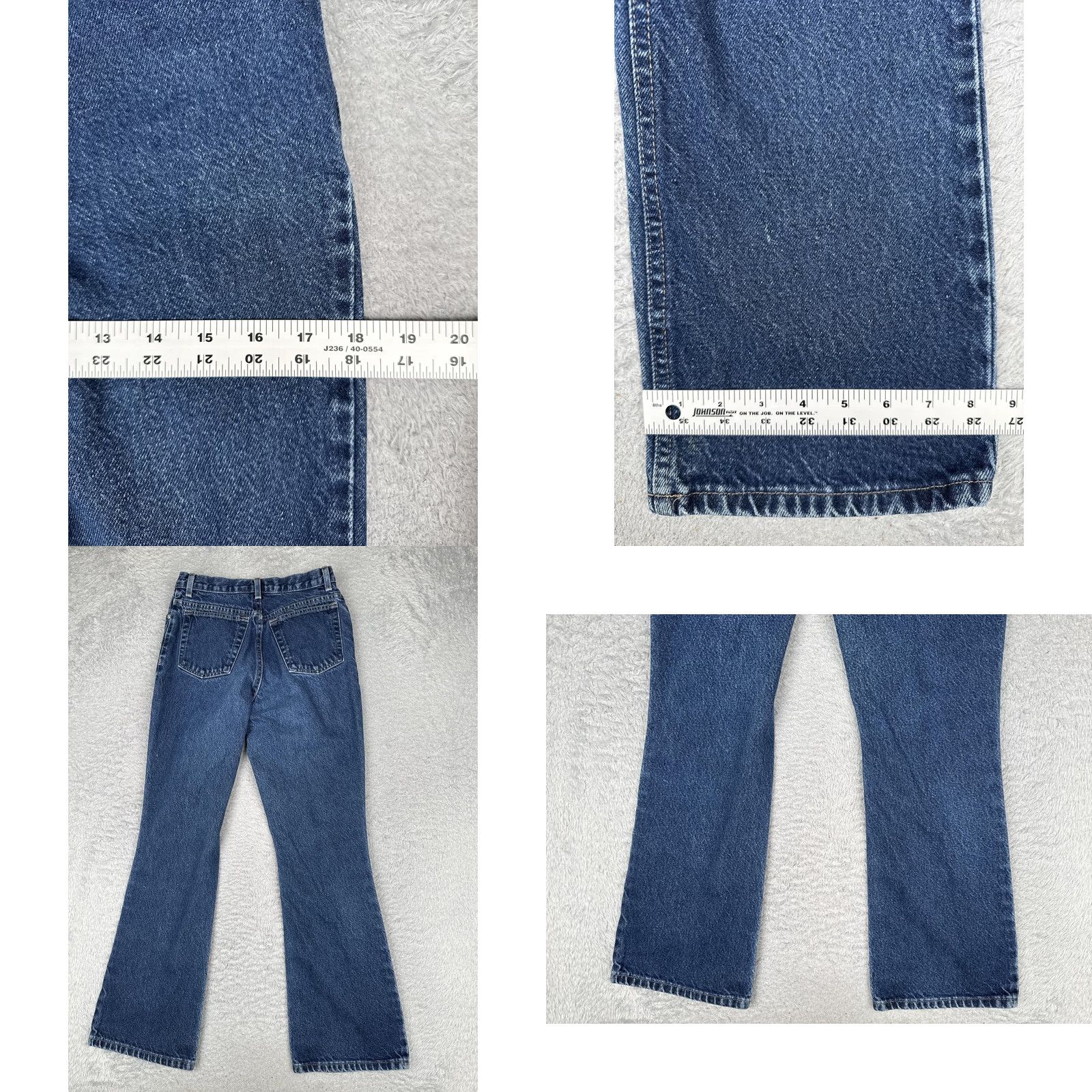 Jones New York Jones Jeans Womens Jeans Bootcut 6 Blue Medium Wash 29 Inseam 26 Waist Denim 100% Cotton Mid Rise Three-Pocket Zipper Button Distressed? No Size 28" / US 6 / IT 42 - 9 Thumbnail