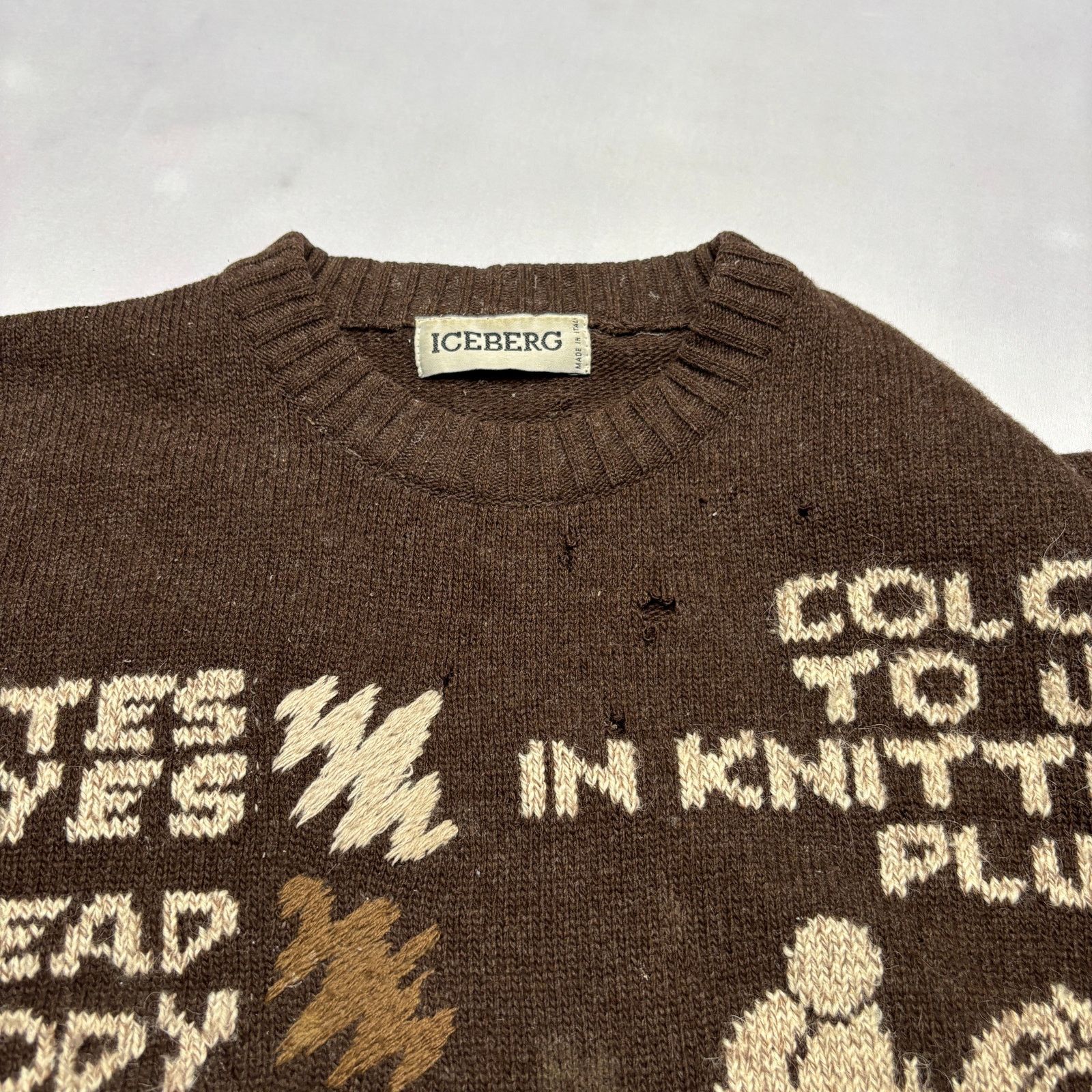Iceberg Vintage 1994 Icebery Disney Pluto Italian Wool Sweater 4/XL Size US XL / EU 56 / 4 - 11 Thumbnail