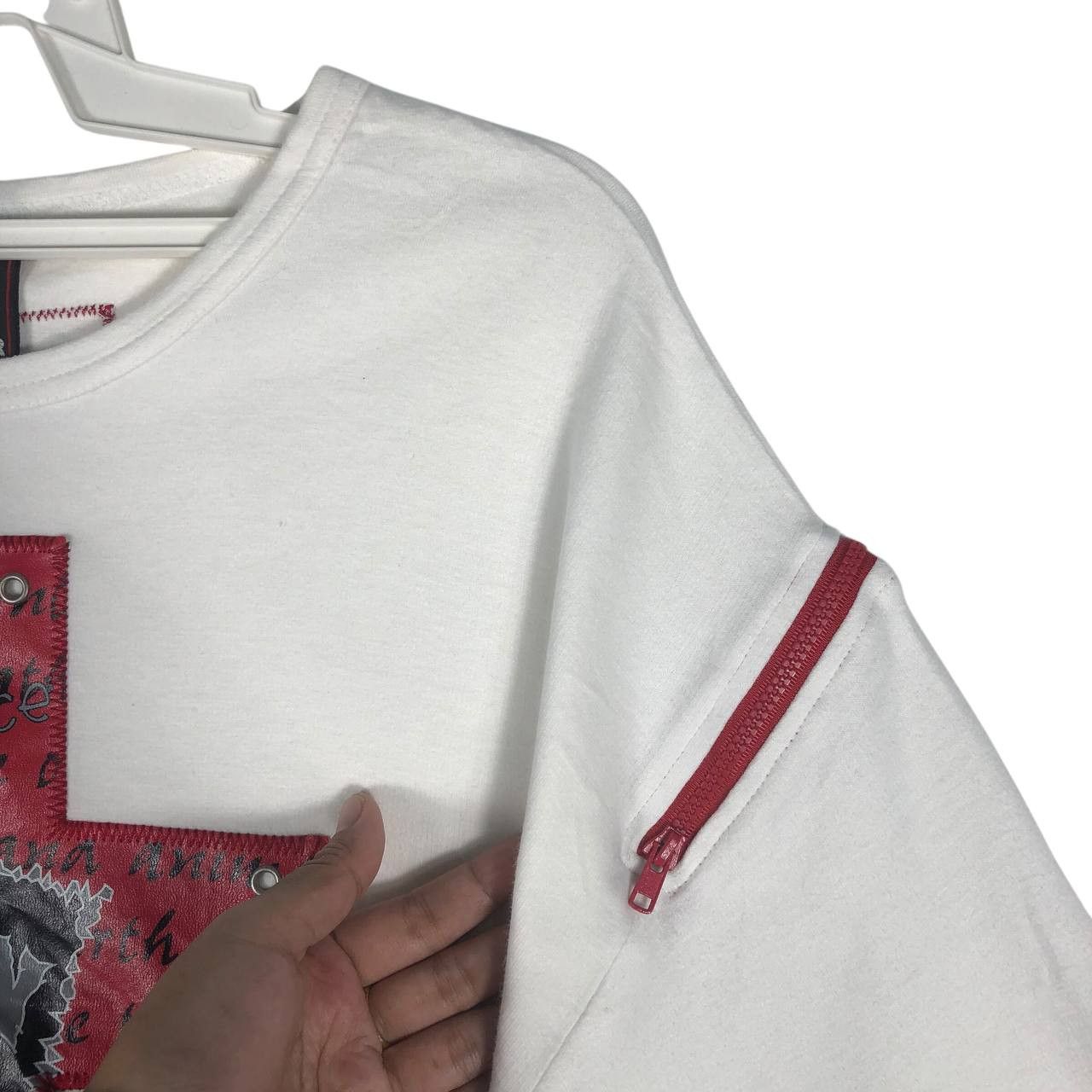 Japanese Brand × Vintage Vintage Slash Number Long Sleeve White T-Shirt Size US L / EU 52-54 / 3 - 5 Thumbnail
