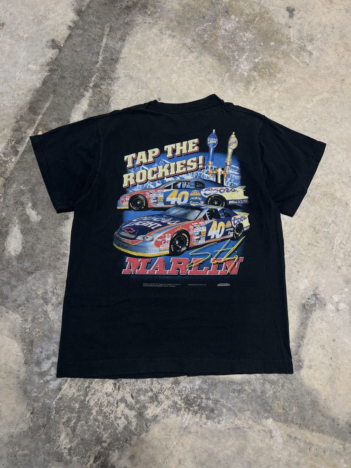 Vintage Vintage Sterling Marlin NASCAR Driver Coors Light Promo Tee Size US L / EU 52-54 / 3 - 4 Thumbnail