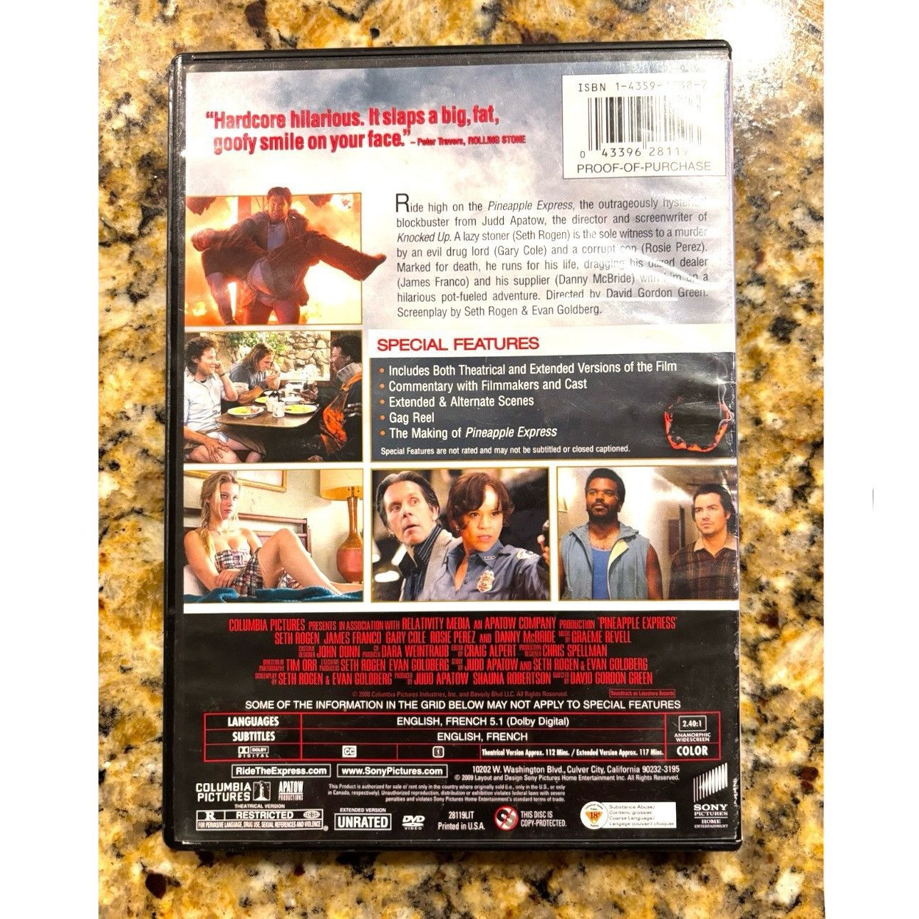Other Pineapple Express Unrated Edition DVD ‘08 Movie James Franco Size ONE SIZE - 3 Thumbnail