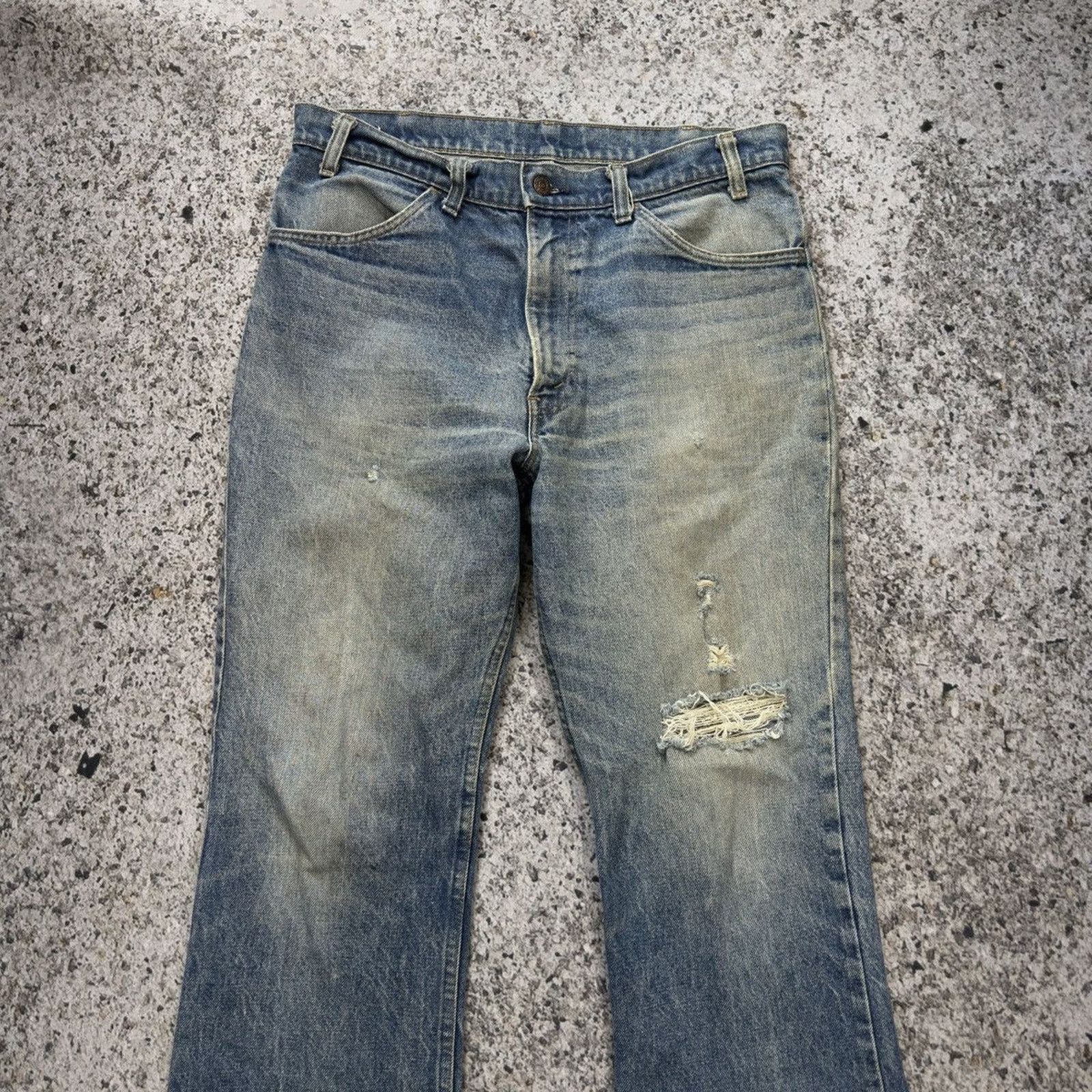 Levi's Vintage 70s Levi's 646 Orange Tab Flare Bellbottom Jeans Size US 34 / EU 50 - 9 Thumbnail
