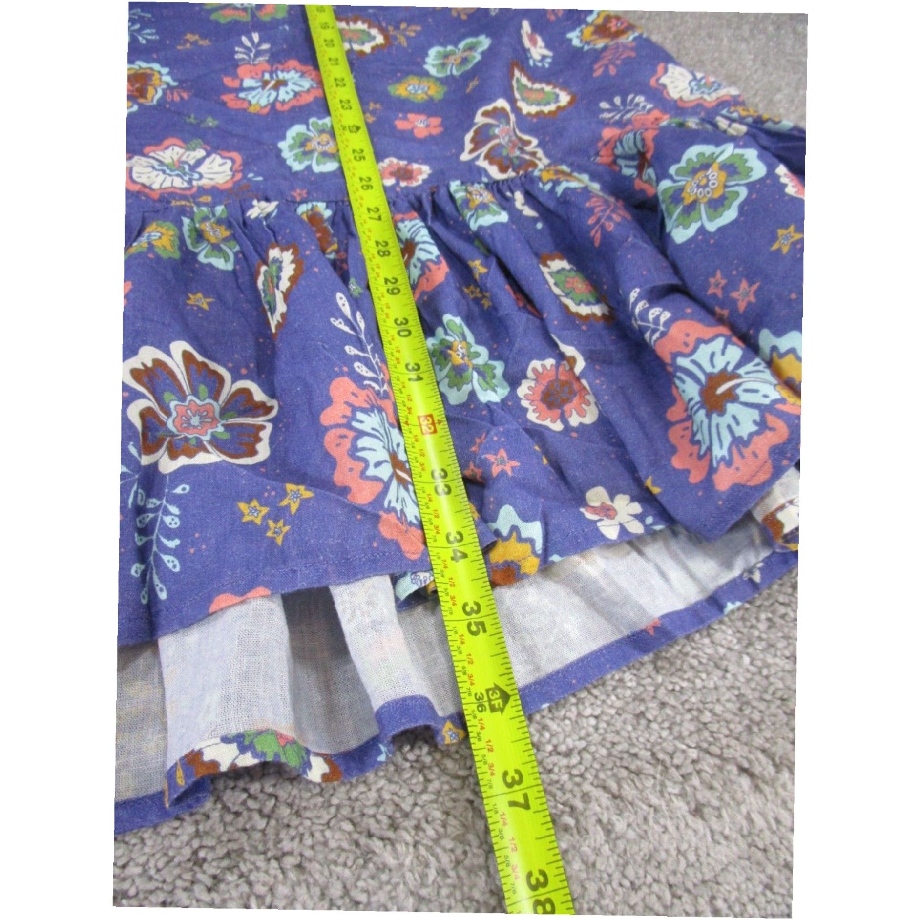 Marine Layer Womens Mini Dress Large Blue Floral Size L / US 10 / IT 46 - 4 Thumbnail