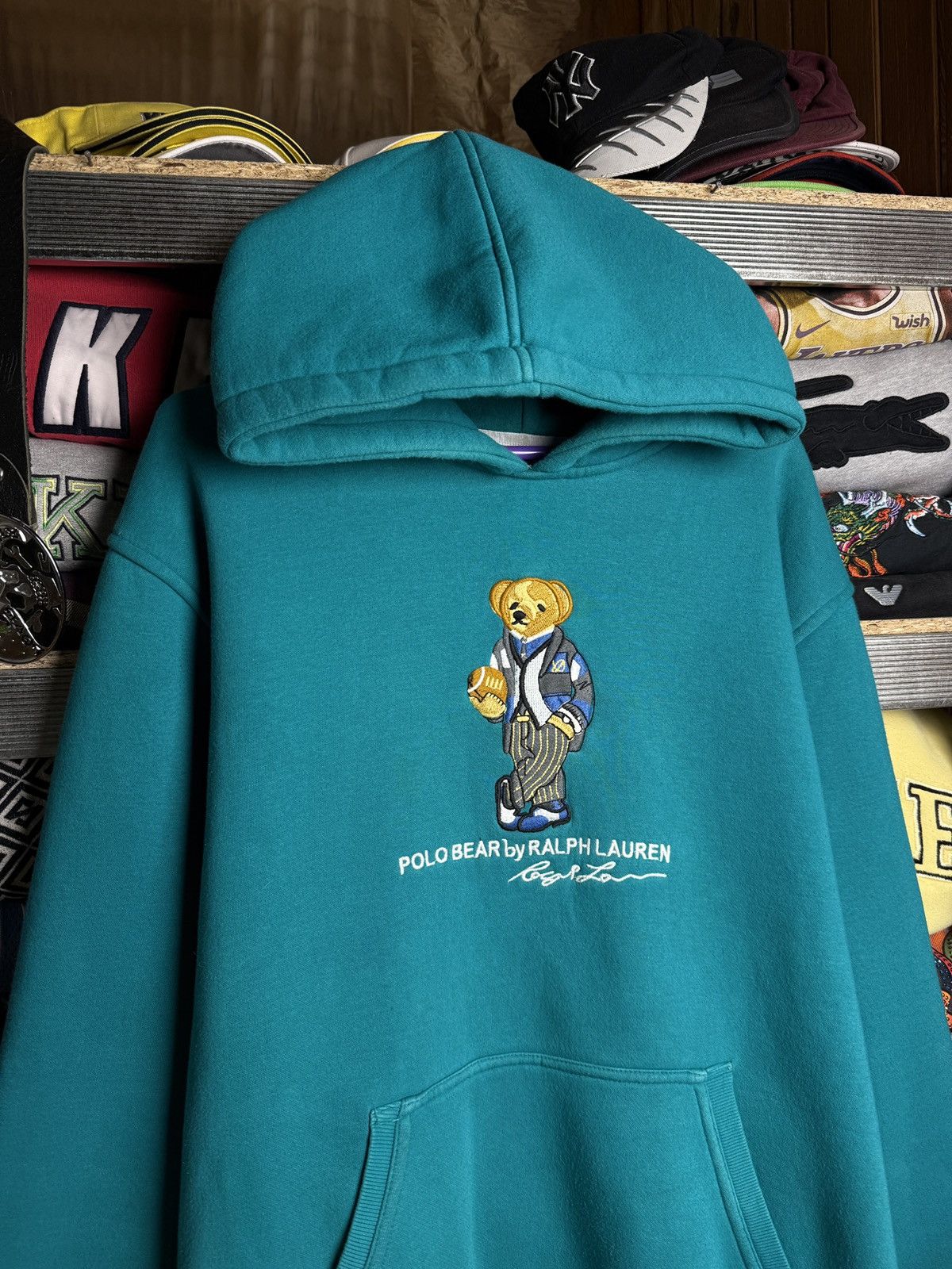 Polo Ralph Lauren VINTAGE POLO RALPH LAUREN BEAR HOODIE Size US XL / EU 56 / 4 - 3 Thumbnail