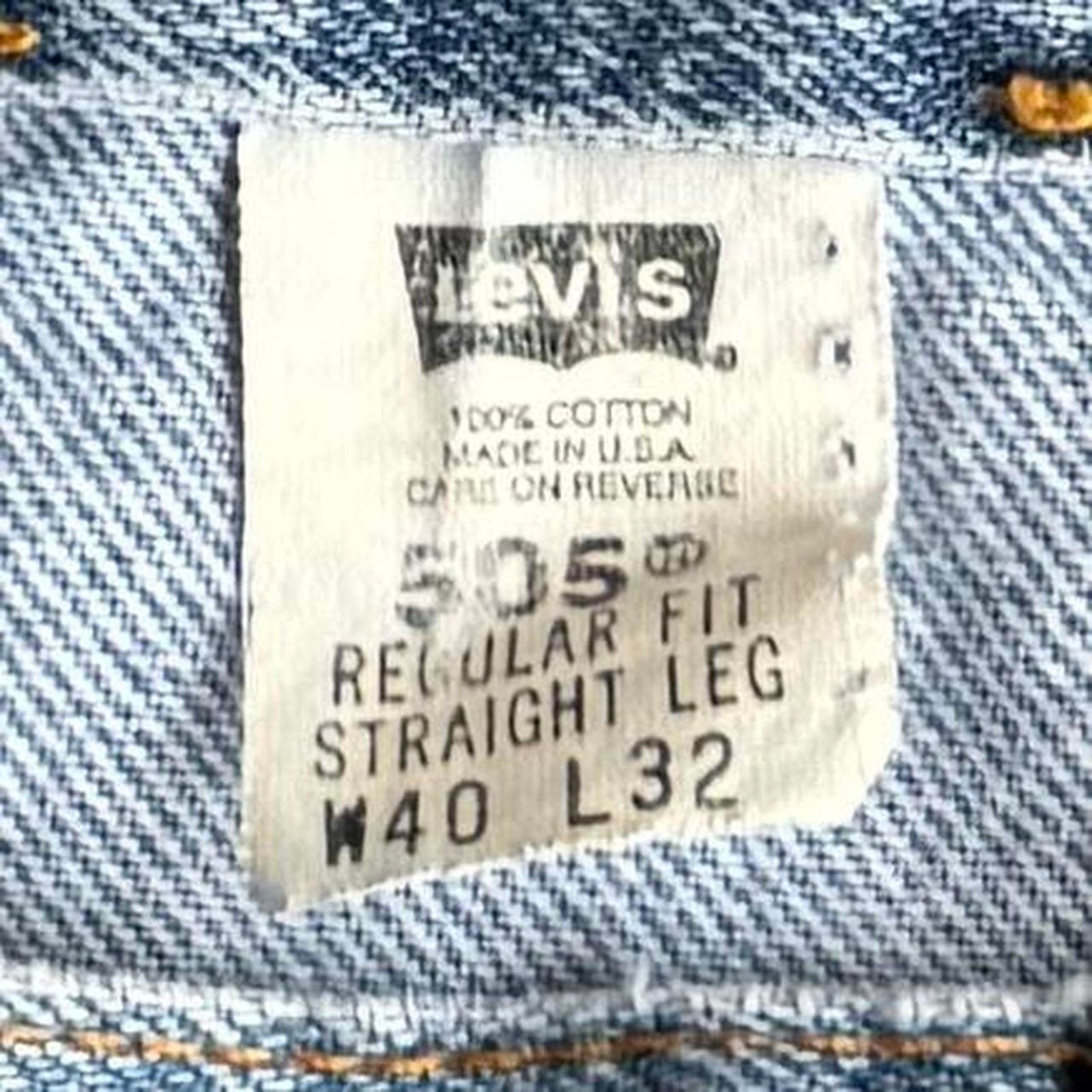 Levi's × Levi's Vintage Clothing Vintage Levi’s 505 USA Made Regular Fit Straight Leg Jeans Size US 38 / EU 54 - 4 Thumbnail