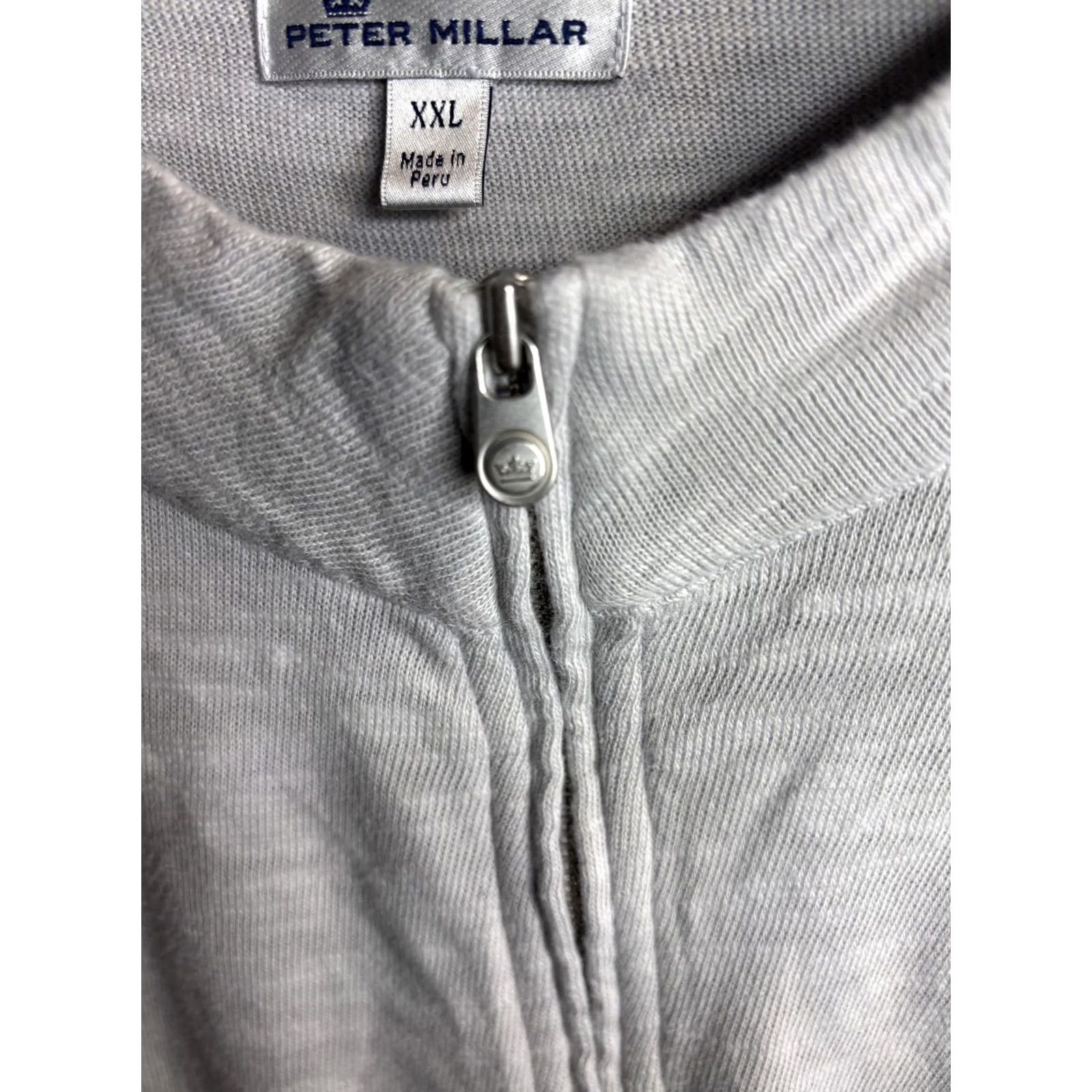 Peter Millar Peter Millar Sweater Mens 2XL Gray 1/4 Zip Mock Neck Lightweight Pullover Size US XXL / EU 58 / 5 - 4 Thumbnail