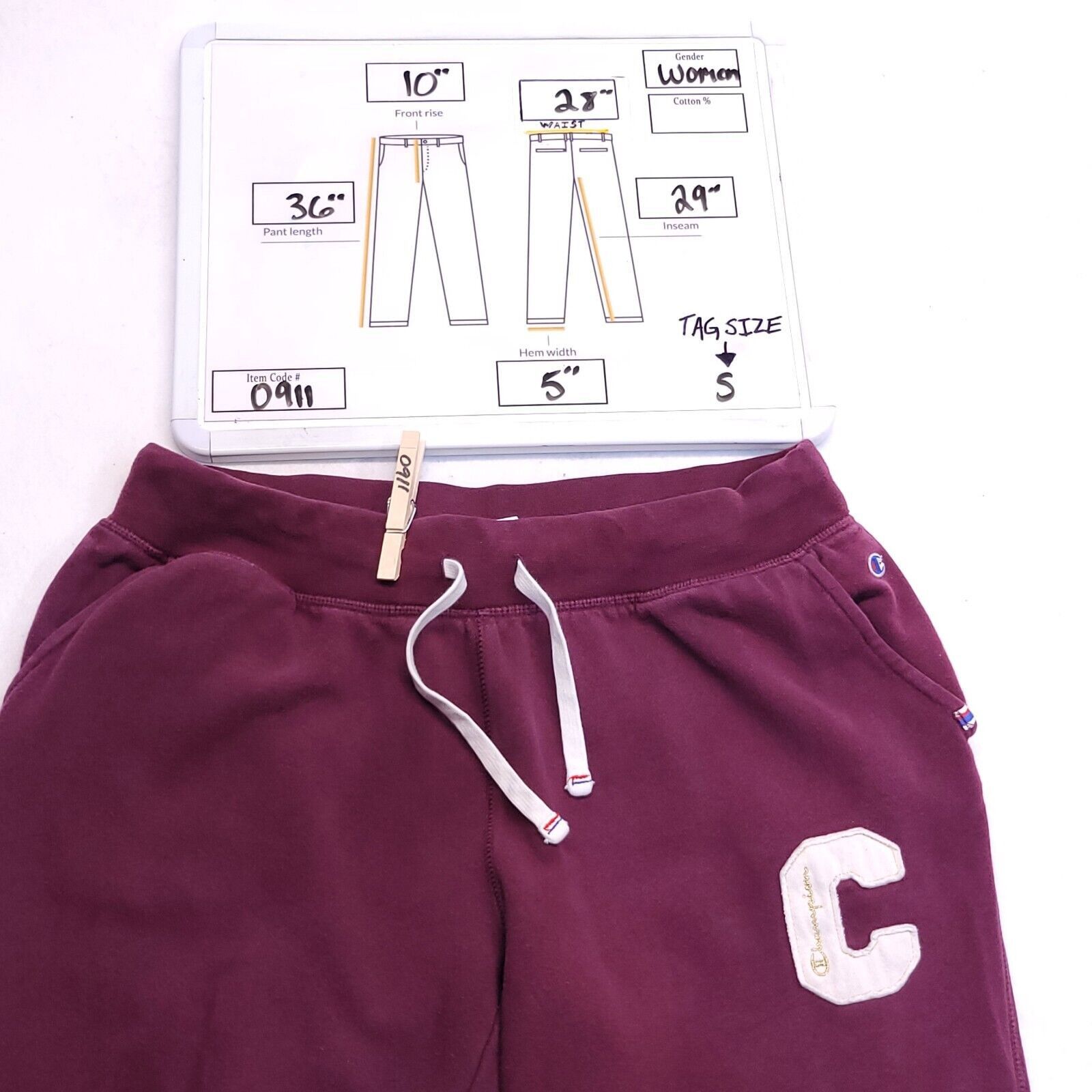 Champion Champion Athletic Running Workout Pants Womens Size S Maroon Size 28" / US 6 / IT 42 - 9 Thumbnail