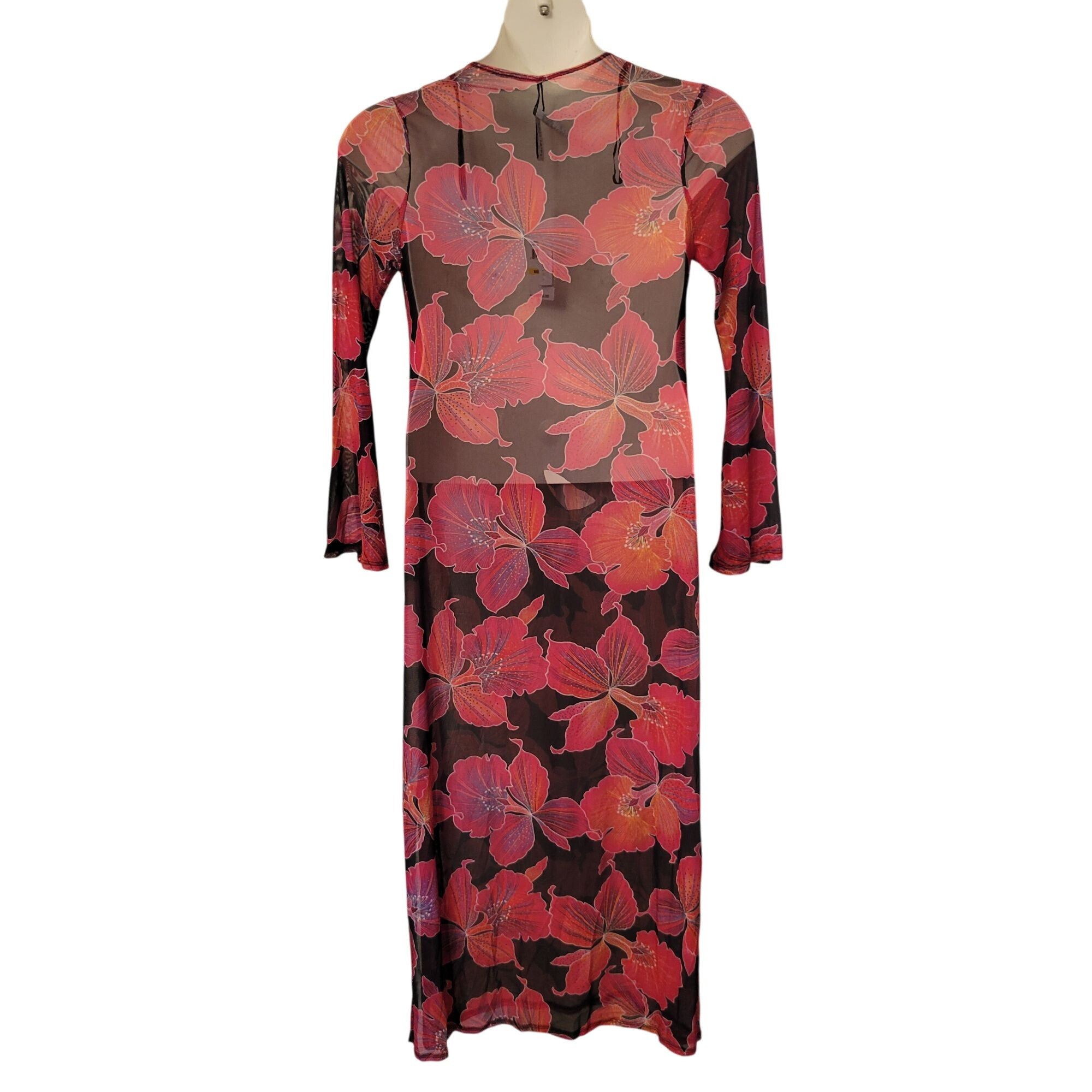 Trina Turk Trina Turk FLEURY Floral Sheer Cover Up Dress Swim Spa M Mes Size M / US 6-8 / IT 42-44 - 3 Thumbnail