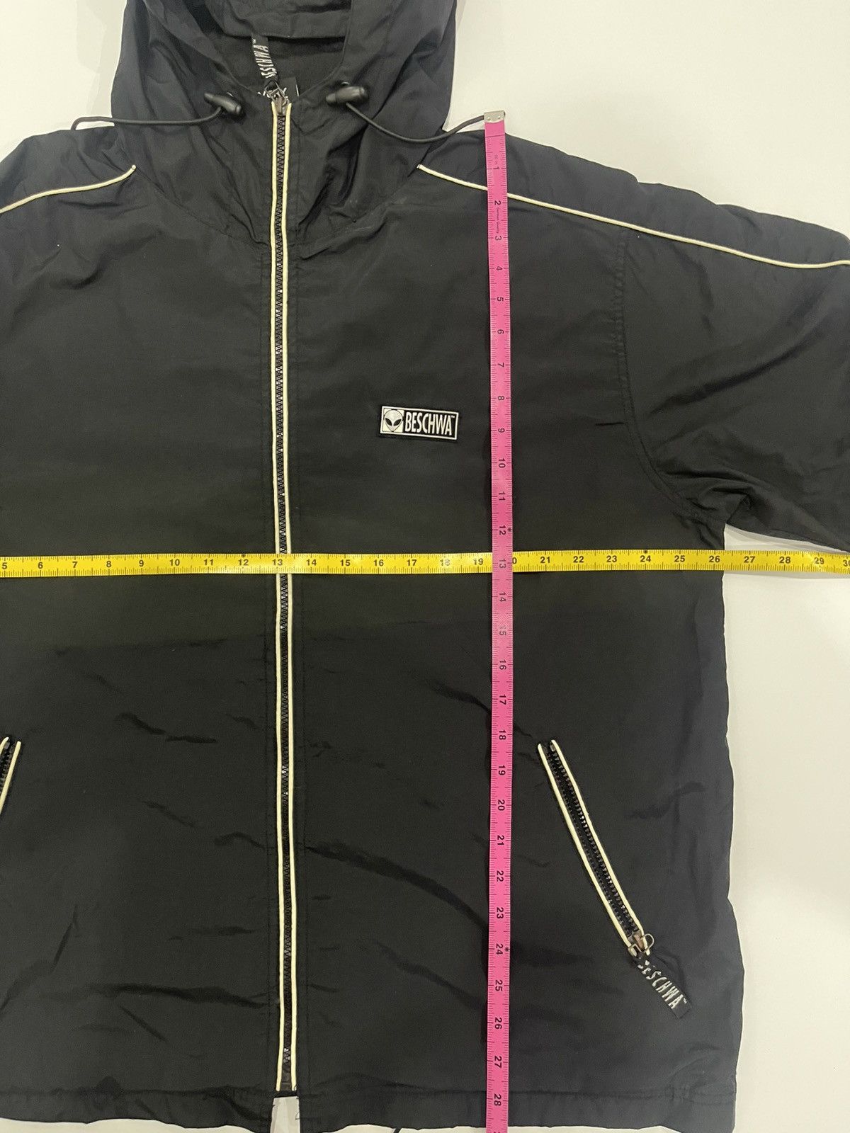 Other black hooded windbreaker jacket with a "Beschwa" logo patch Size US XL / EU 56 / 4 - 8 Thumbnail